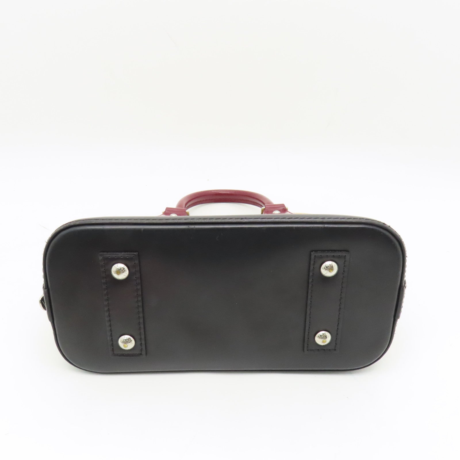 LOUIS VUITTON Epi Alma BB銀扣肩背袋棕色