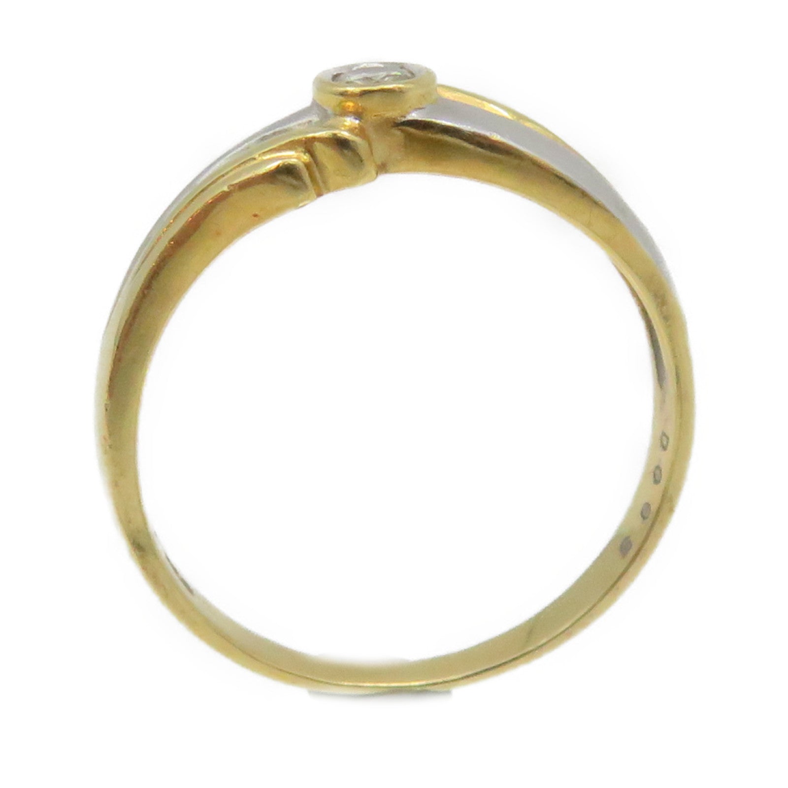 JEWELRY 【激減優惠】18K白金/黃金0.05ct鑽石Diamond Ring戒指US#5.5