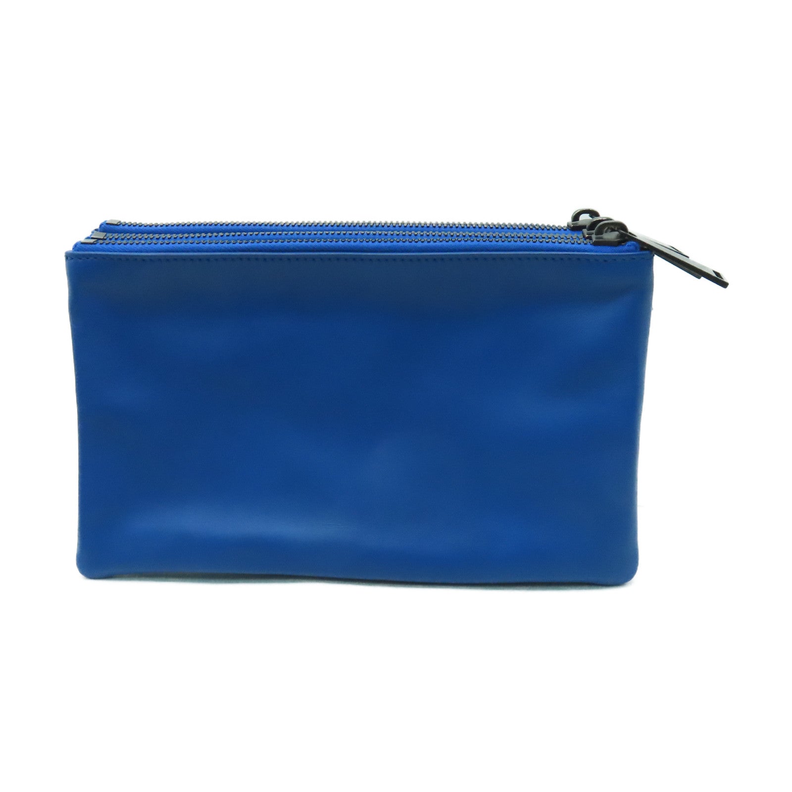 BOTTEGA VENETA 織紋皮革Shoulder Bag黑扣肩背袋藍色