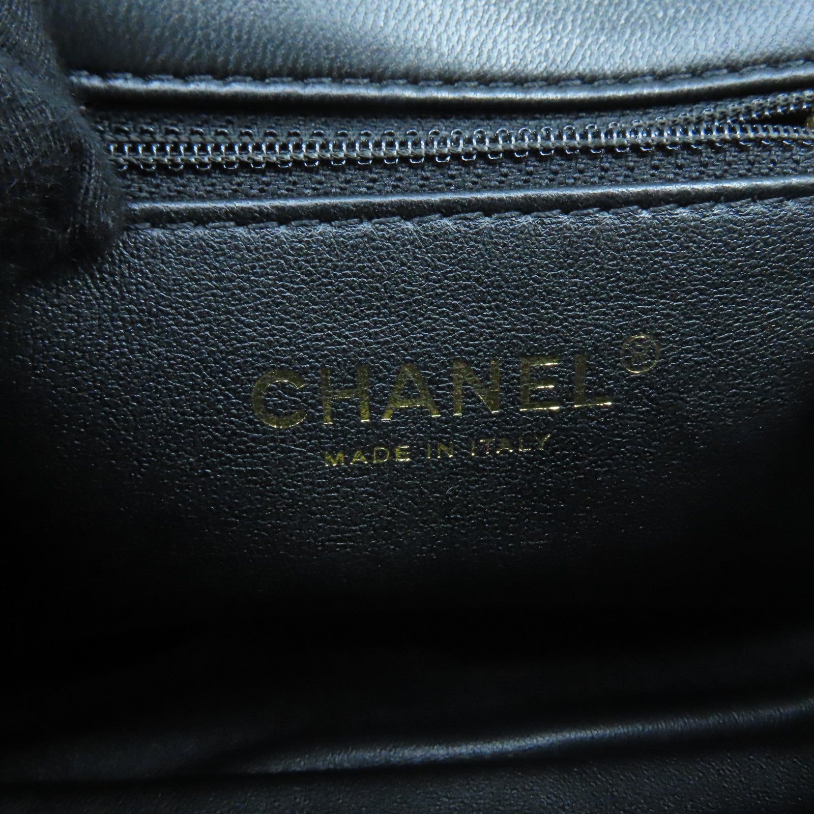 CHANEL rhombic cowhide leather Chain Shoulder Bag gold buckle chain shoulder bag black