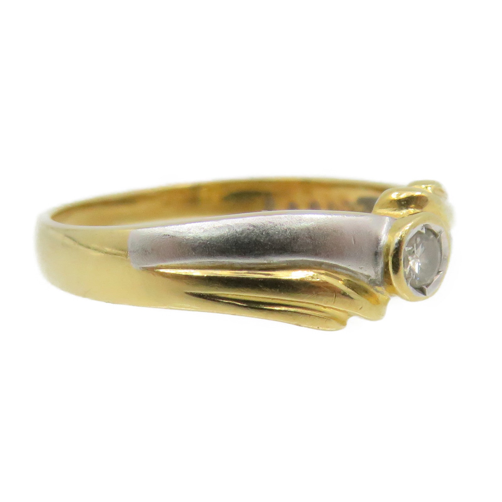 JEWELRY 【激減優惠】18K白金/黃金0.05ct鑽石Diamond Ring戒指US#5.5