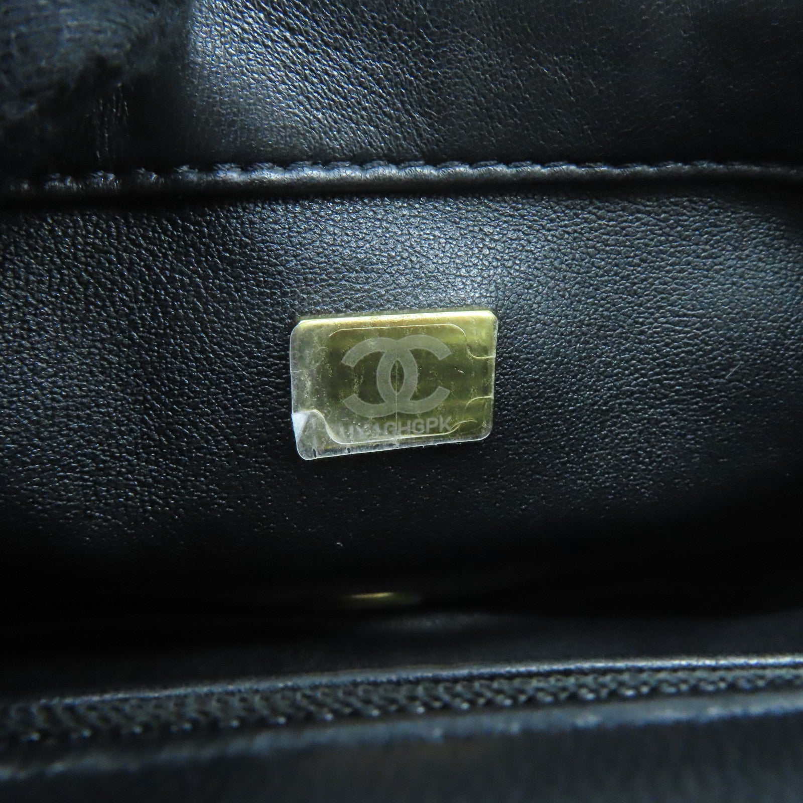 CHANEL rhombic cowhide leather Chain Shoulder Bag gold buckle chain shoulder bag black