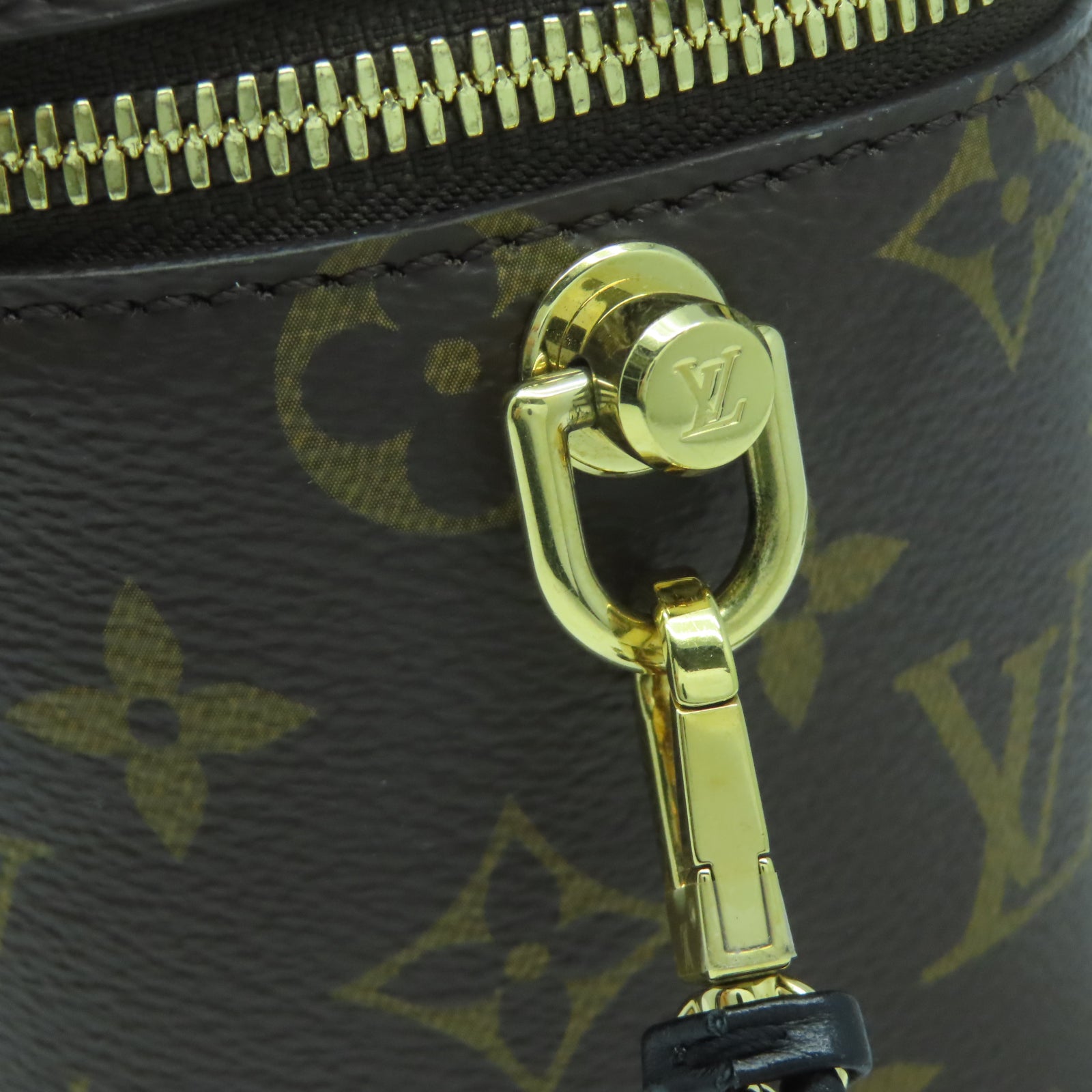 LOUIS VUITTON Monogram Vanity PM金扣手挽肩背兩用袋啡色