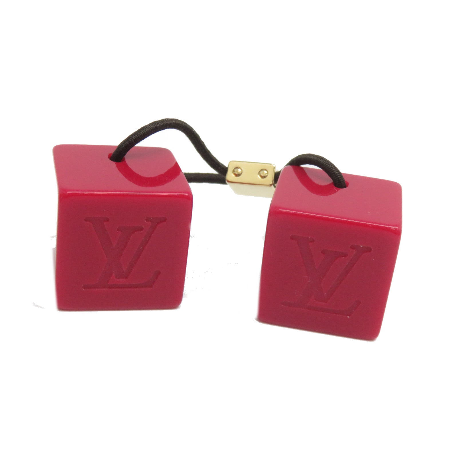 LOUIS VUITTON 【激減優惠】PVC Hair Cube金扣髮圈紅色