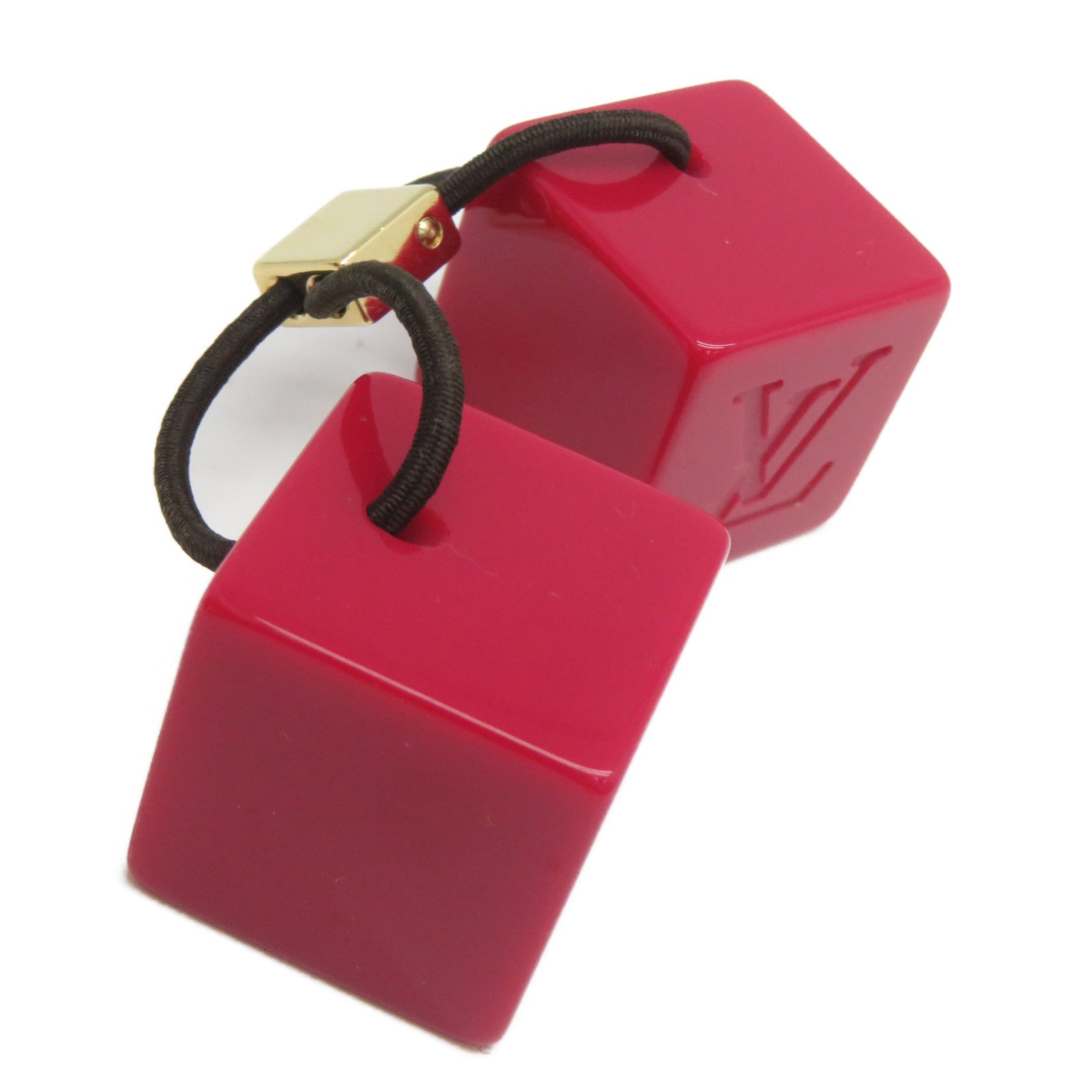 LOUIS VUITTON 【激減優惠】PVC Hair Cube金扣髮圈紅色