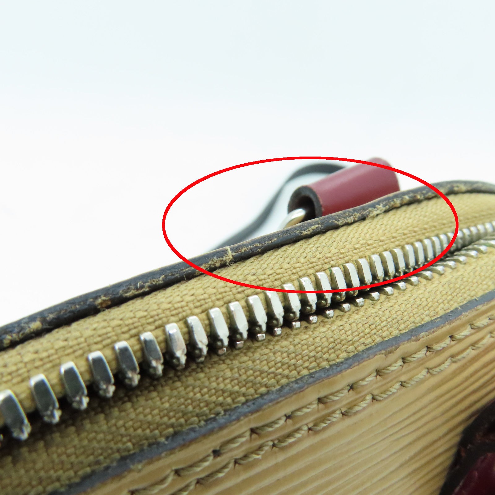 LOUIS VUITTON Epi Alma BB銀扣肩背袋棕色