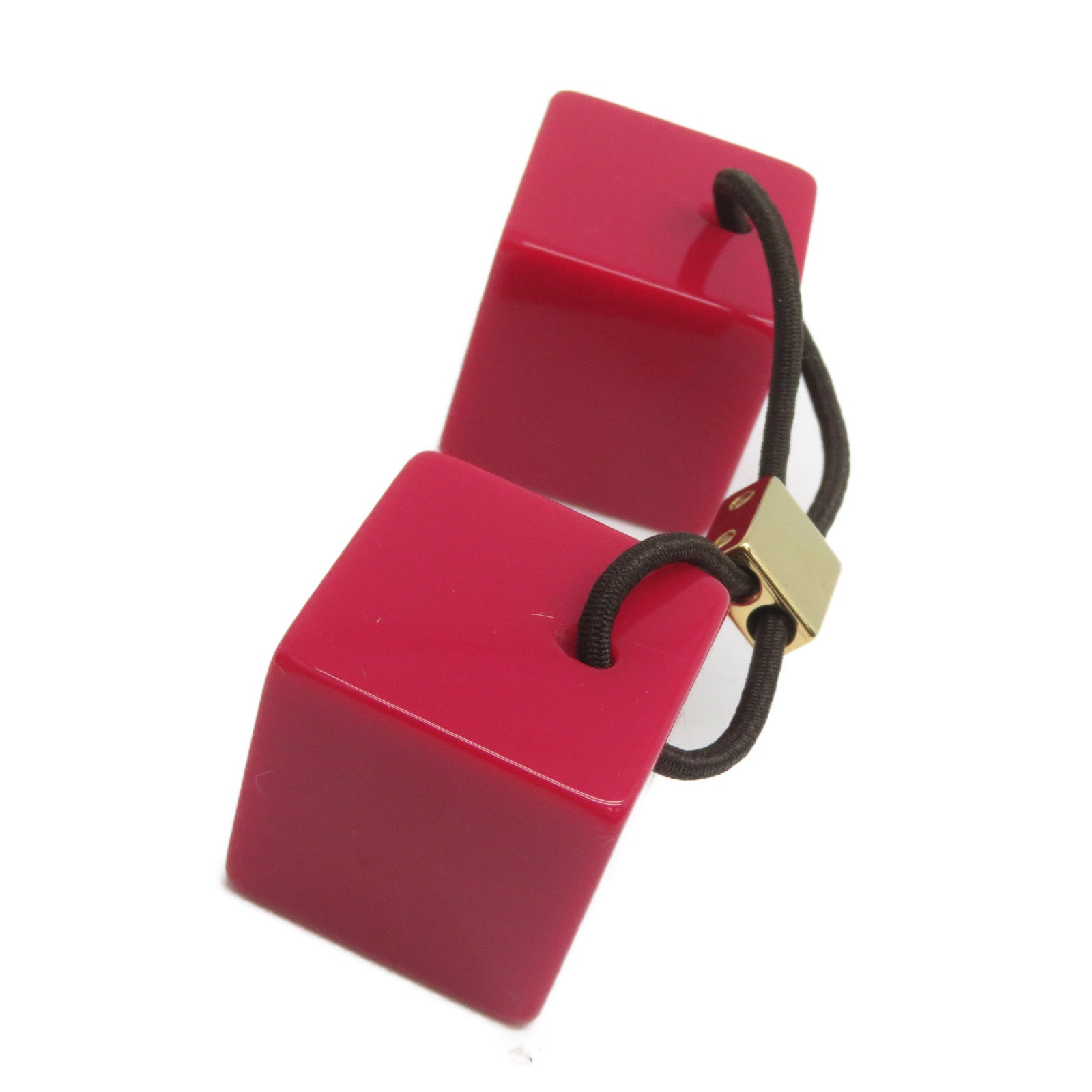 LOUIS VUITTON 【激減優惠】PVC Hair Cube金扣髮圈紅色