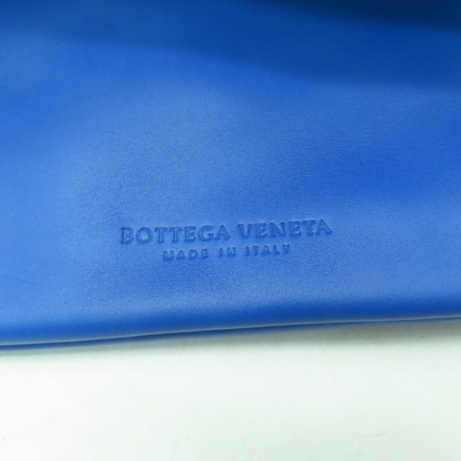 BOTTEGA VENETA 織紋皮革Shoulder Bag黑扣肩背袋藍色