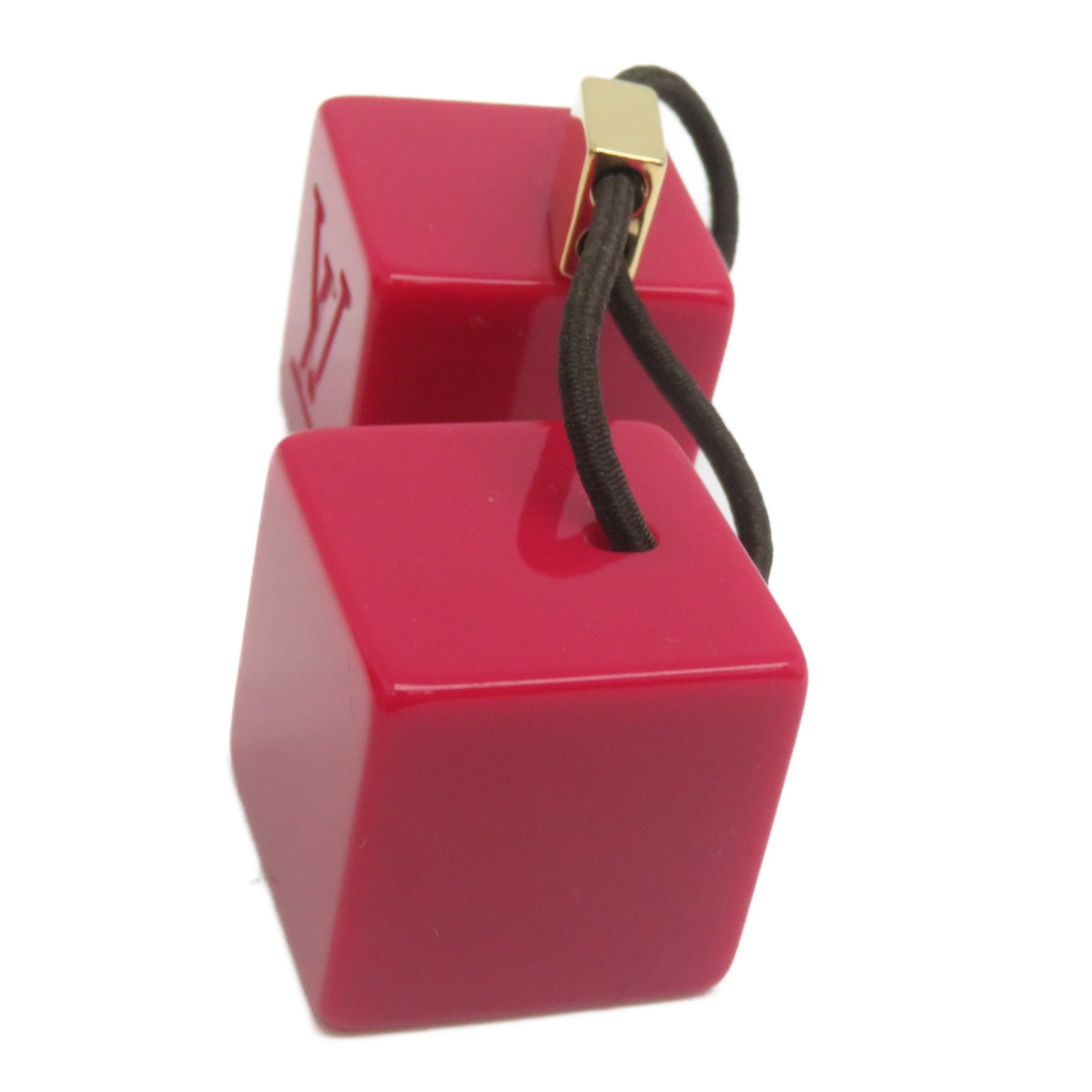 LOUIS VUITTON 【激減優惠】PVC Hair Cube金扣髮圈紅色