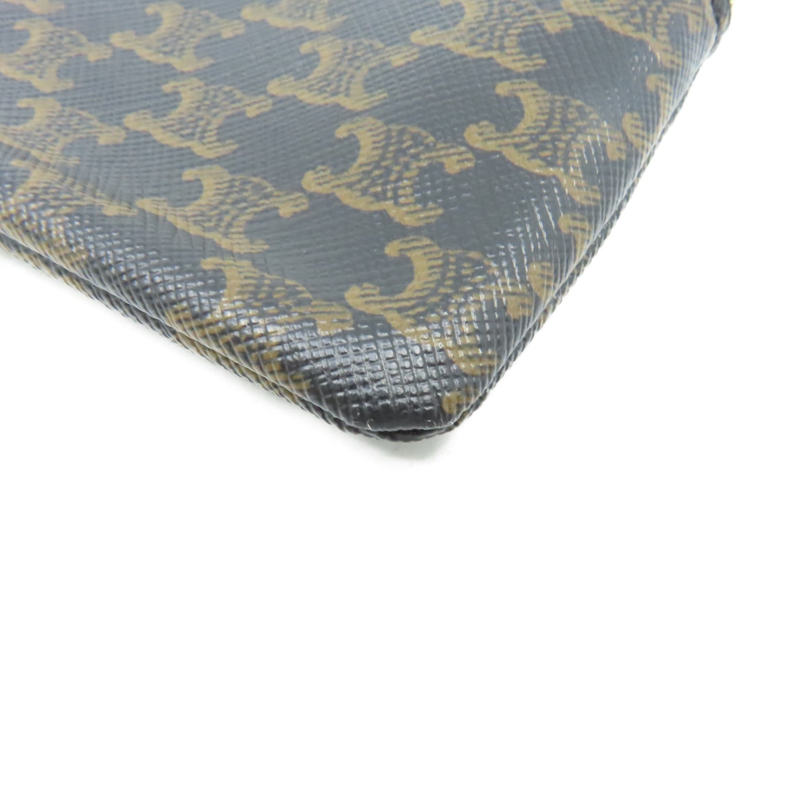 CELINE Triomphe帆布Coin & Card Pouch零錢卡套啡色
