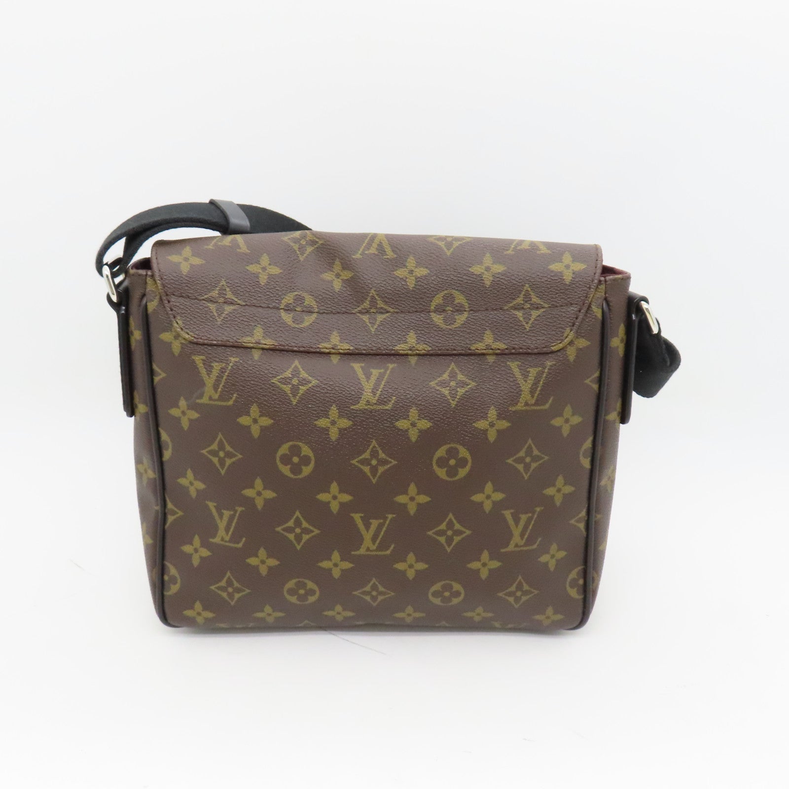 LOUIS VUITTON Monogram District PM銀扣肩背袋棕色