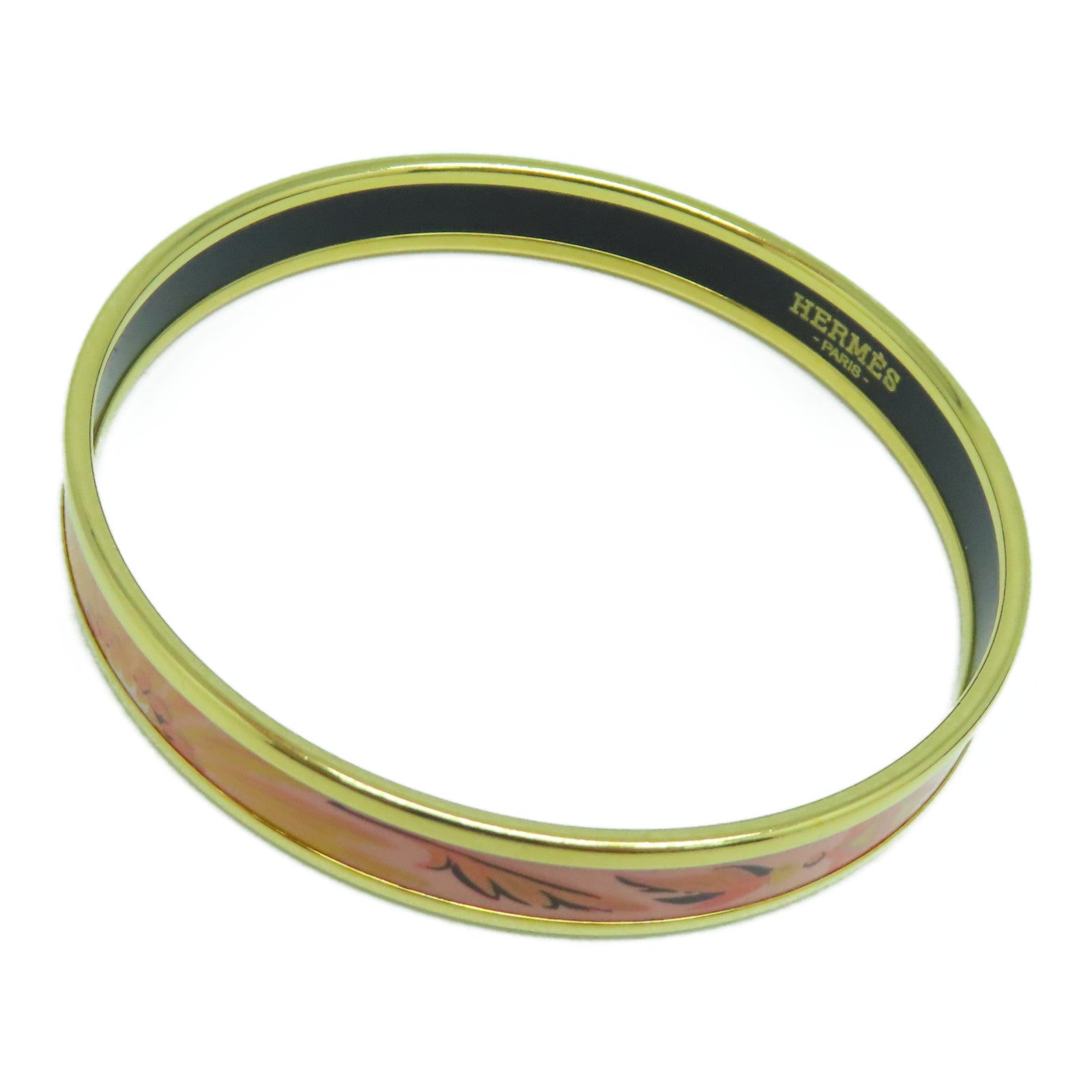HERMES 金屬Bangle金扣手鐲橙色