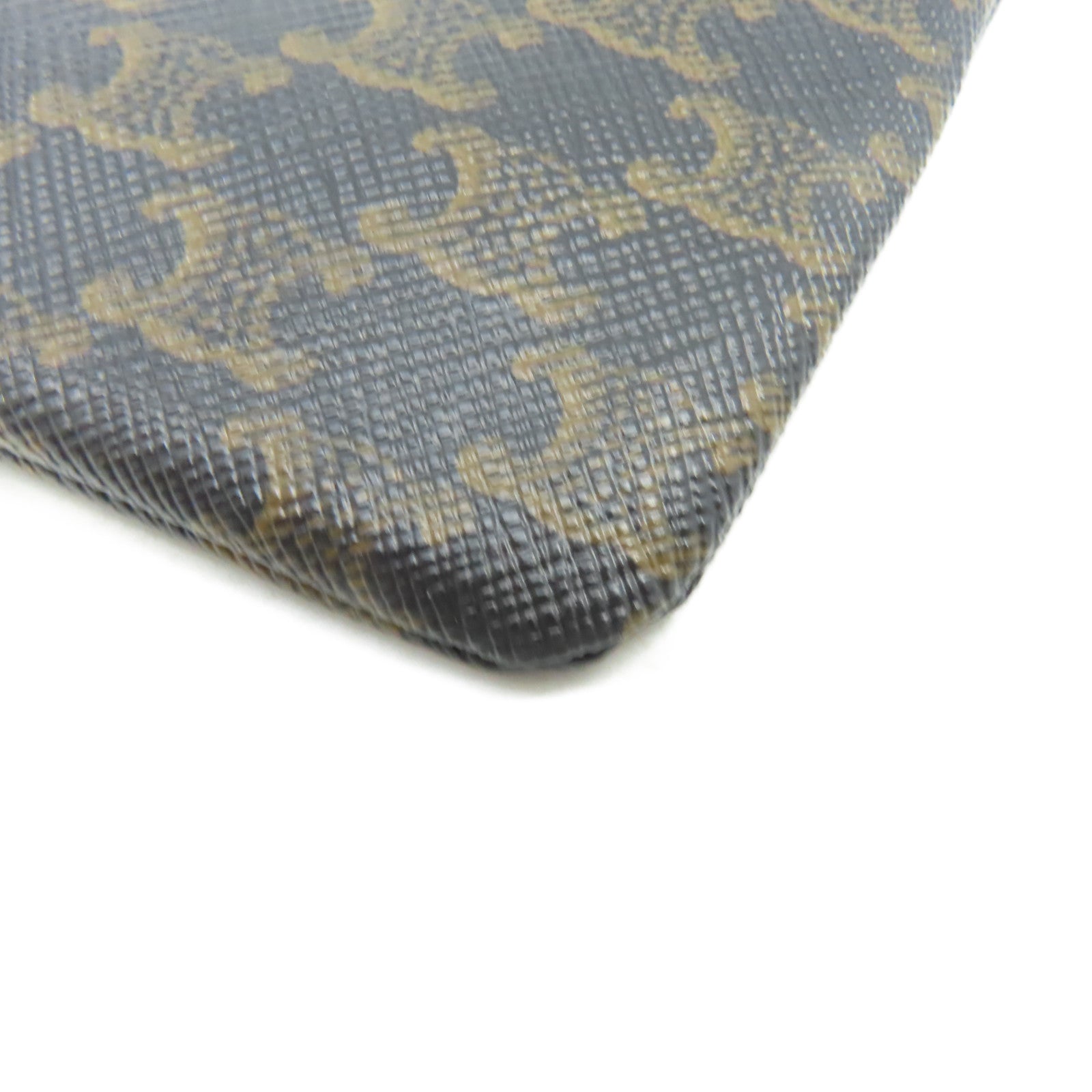 CELINE Triomphe帆布Coin & Card Pouch零錢卡套啡色