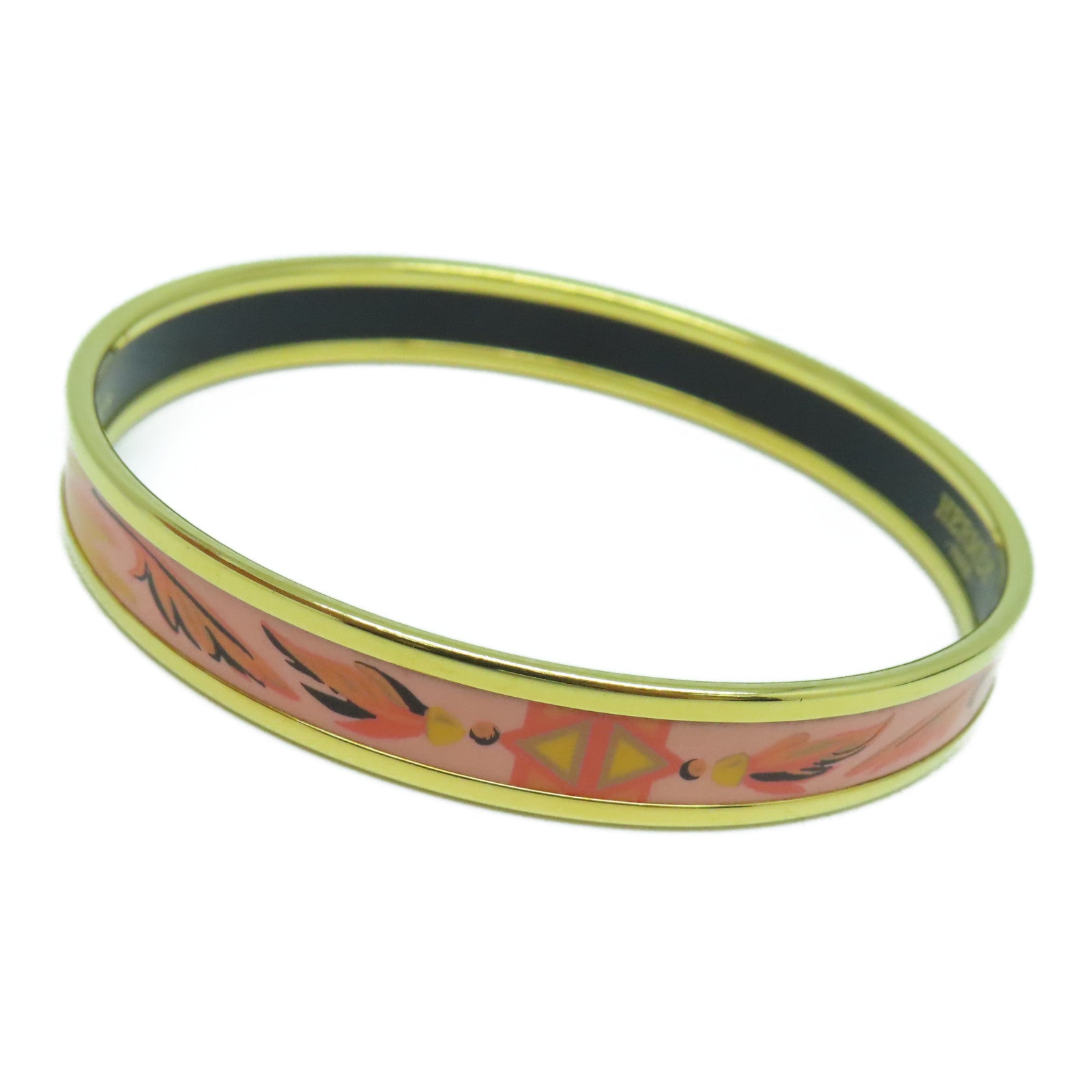 HERMES 金屬Bangle金扣手鐲橙色