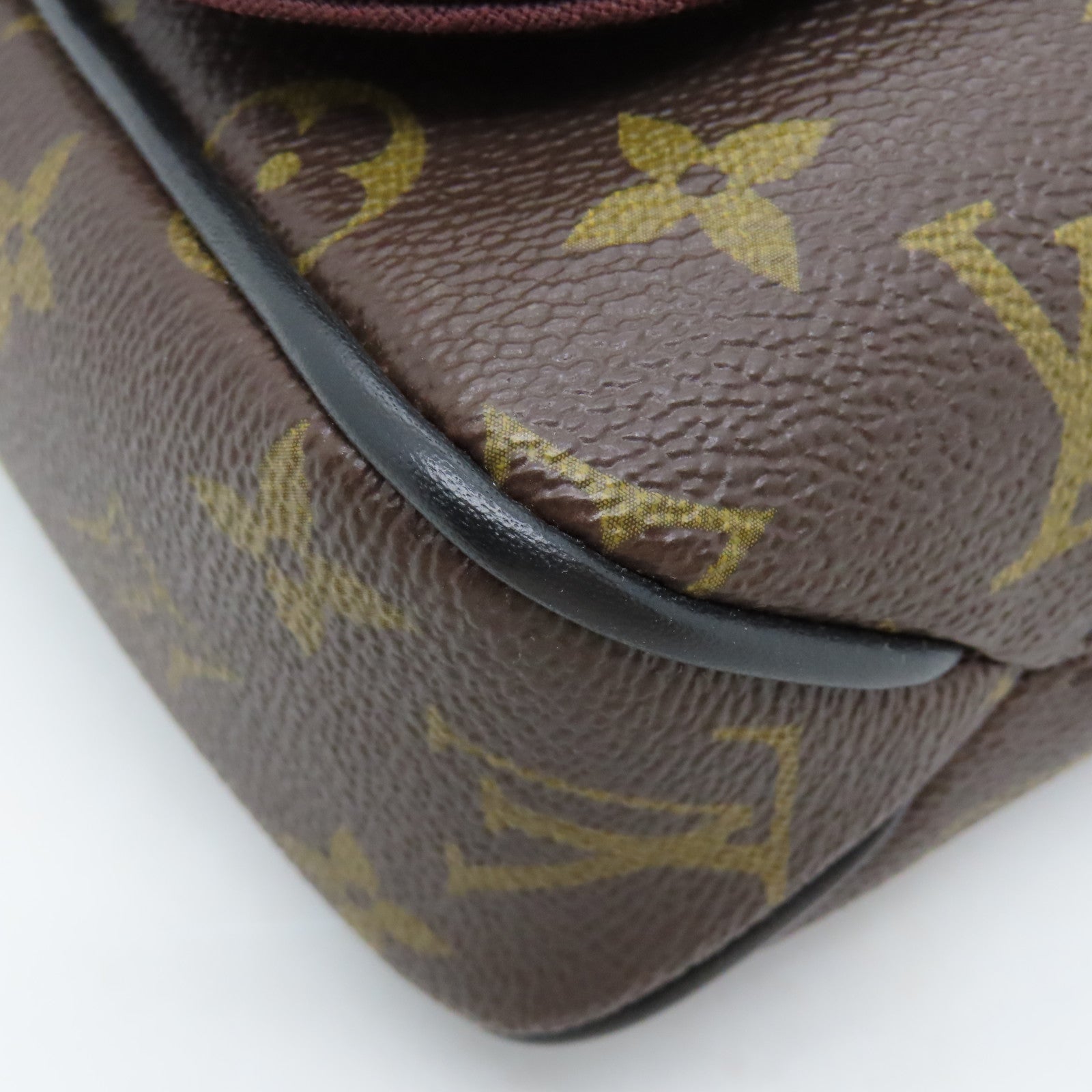 LOUIS VUITTON Monogram District PM銀扣肩背袋棕色