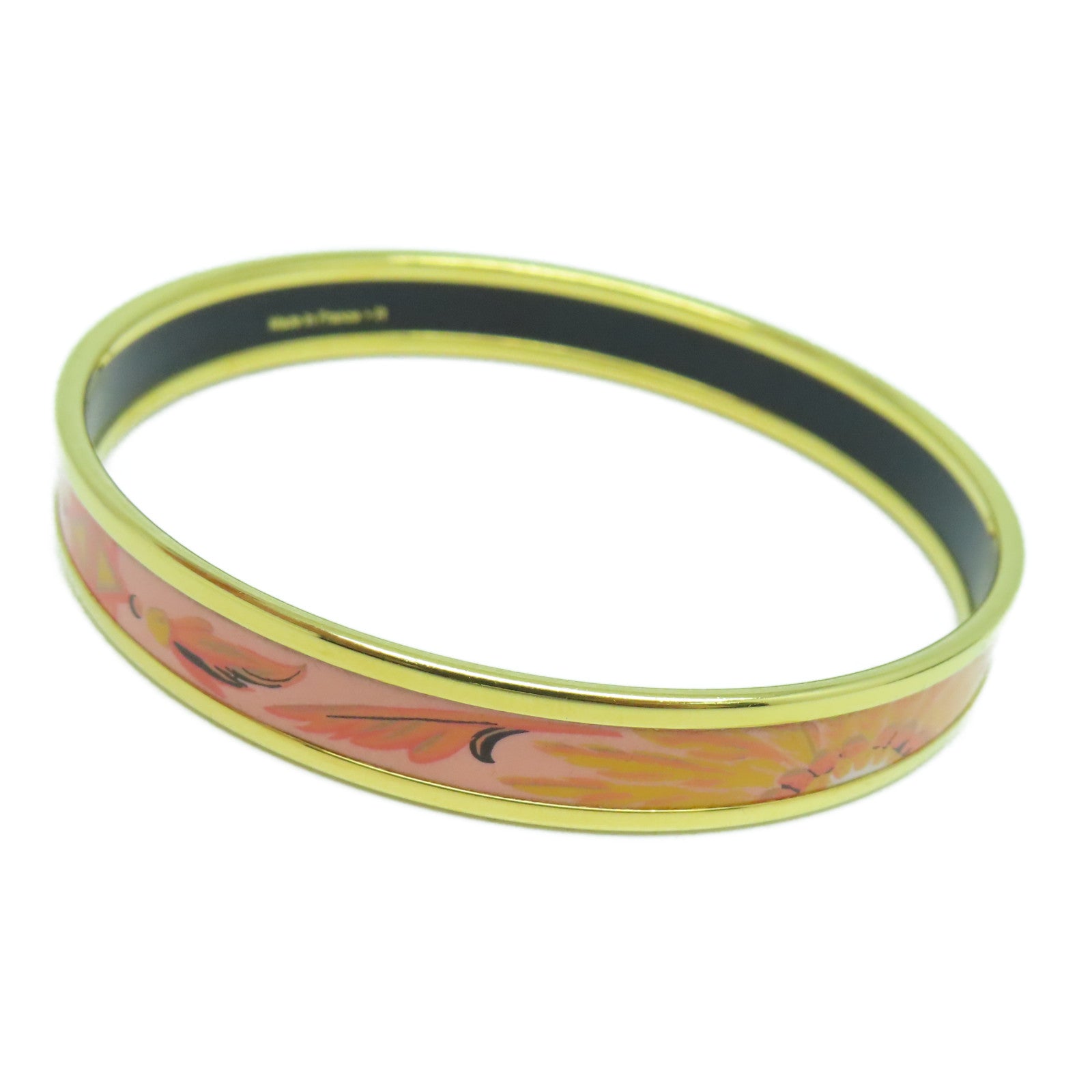 HERMES 金屬Bangle金扣手鐲橙色
