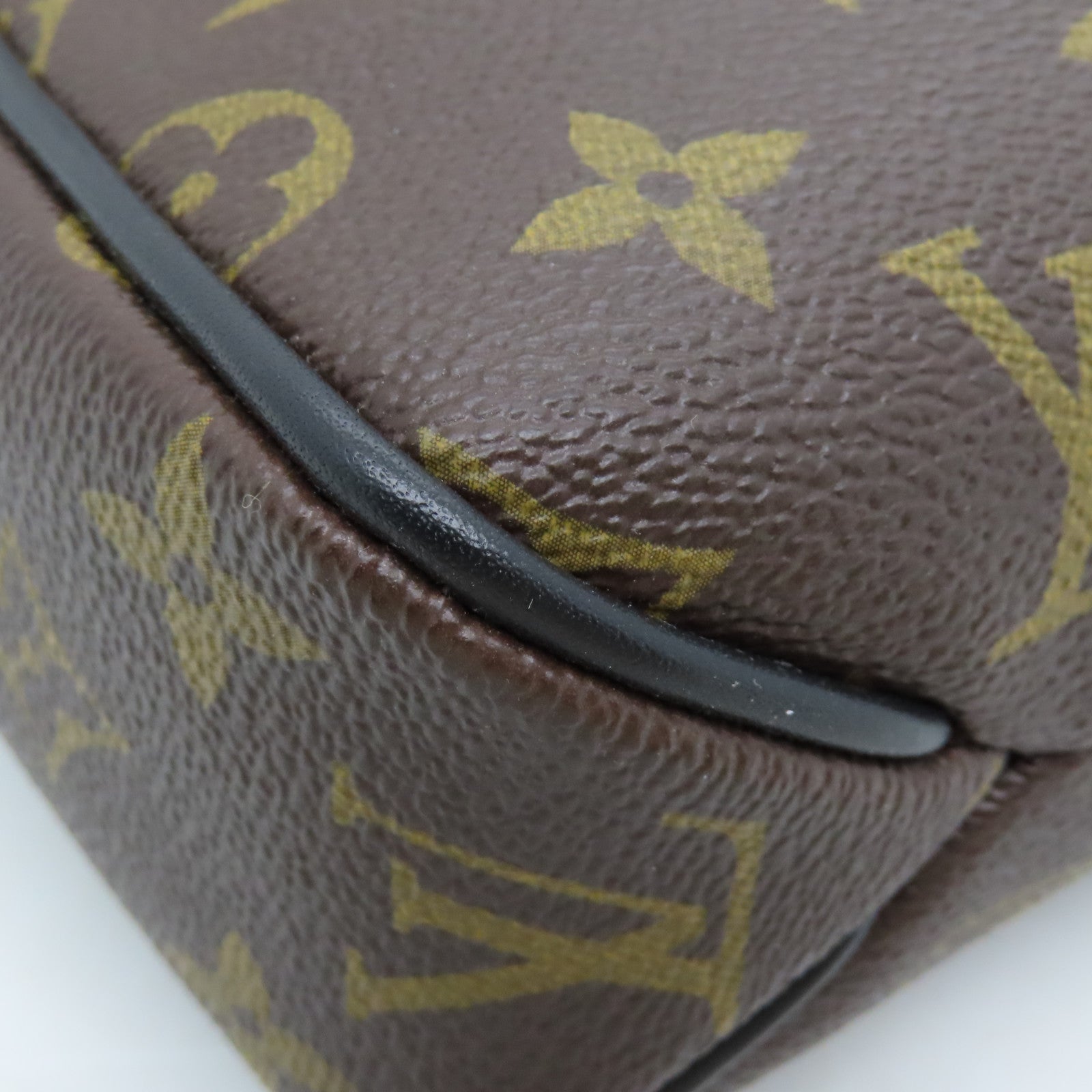 LOUIS VUITTON Monogram District PM銀扣肩背袋棕色