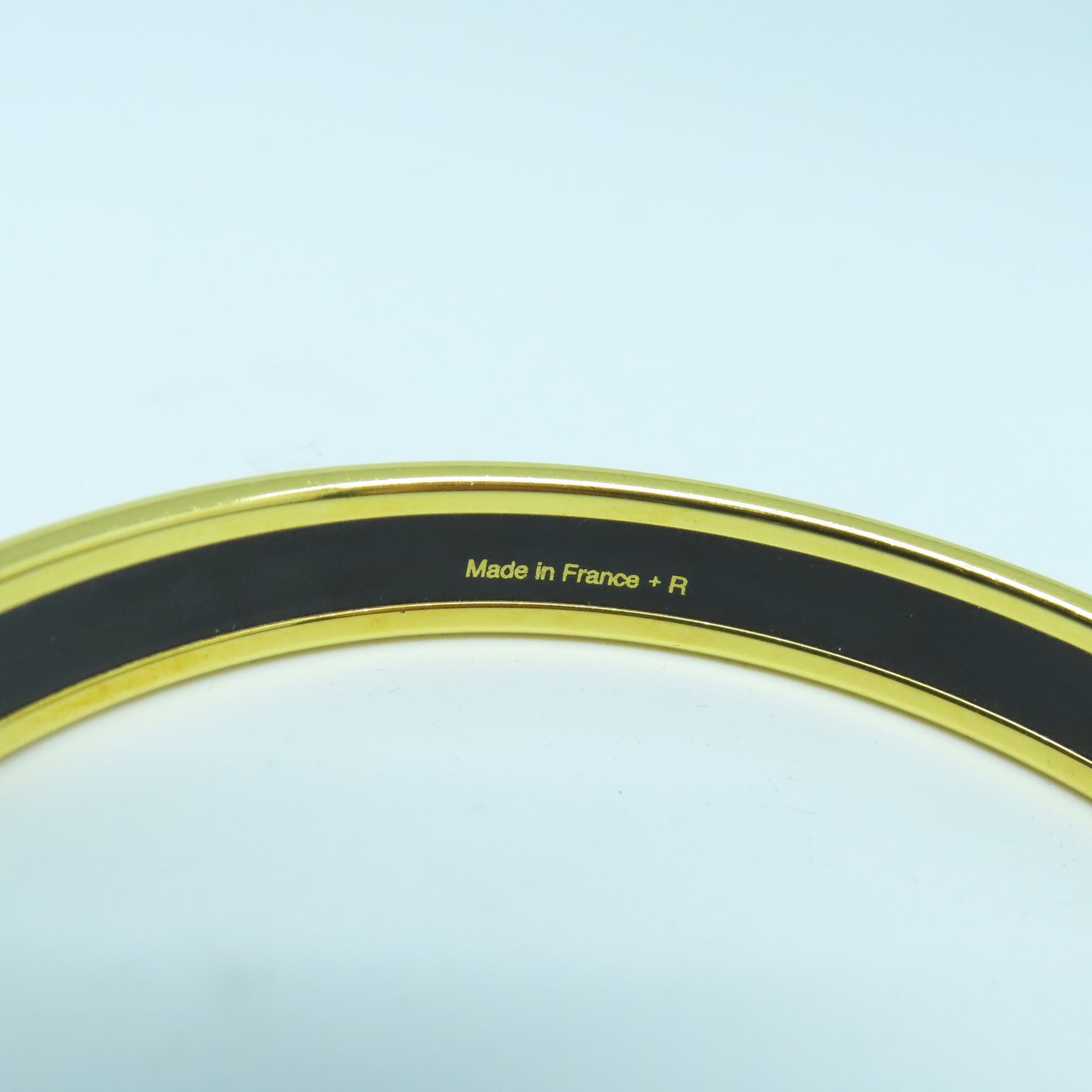HERMES 金屬Bangle金扣手鐲橙色