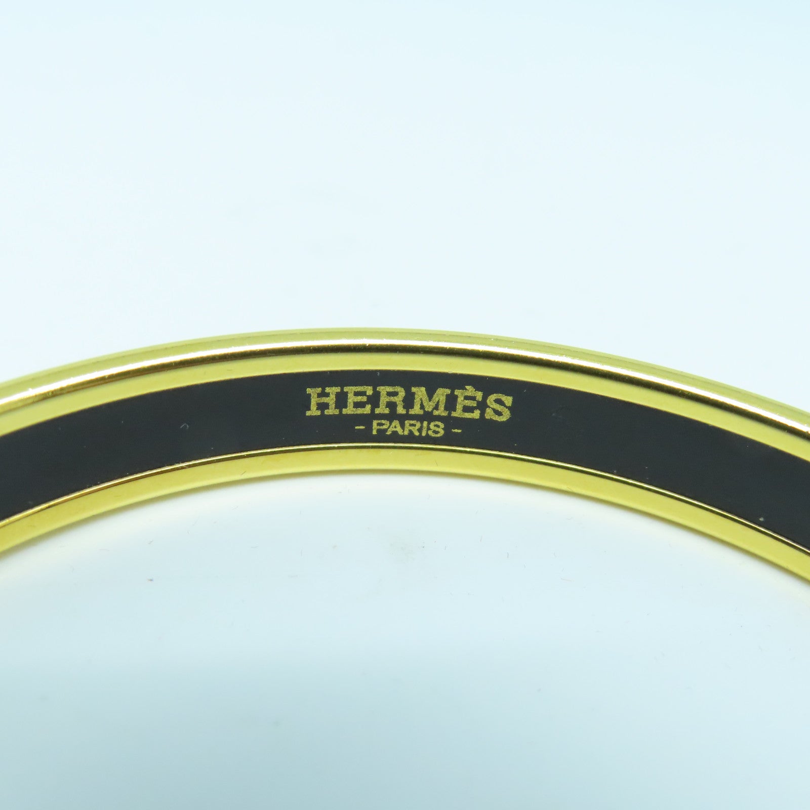 HERMES 金屬Bangle金扣手鐲橙色