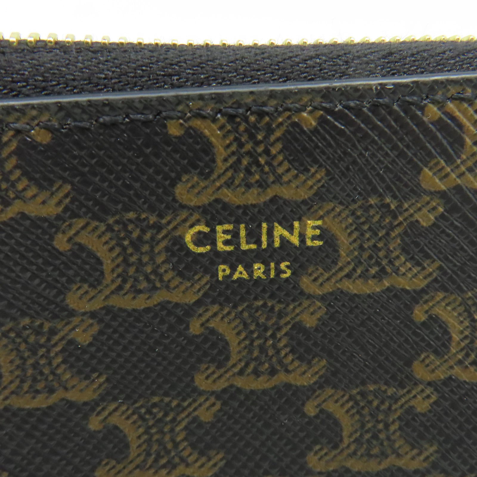 CELINE Triomphe帆布Coin & Card Pouch零錢卡套啡色