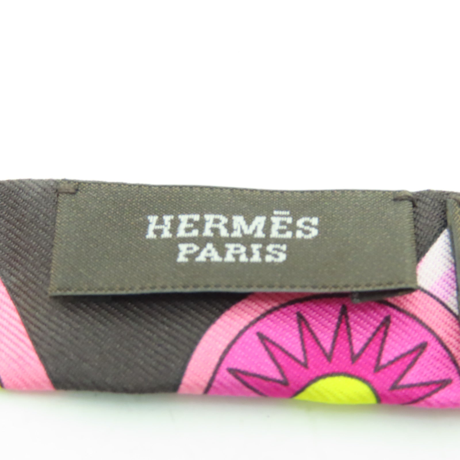 HERMES 絲質Doll Twilly絲巾粉紅色