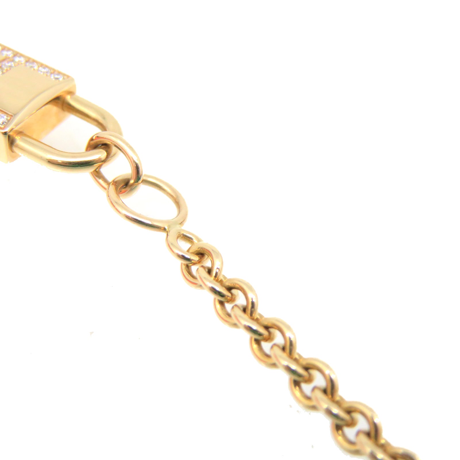 HERMES 18Km玫瑰金Amulettes Cadenas Blaceret手鏈