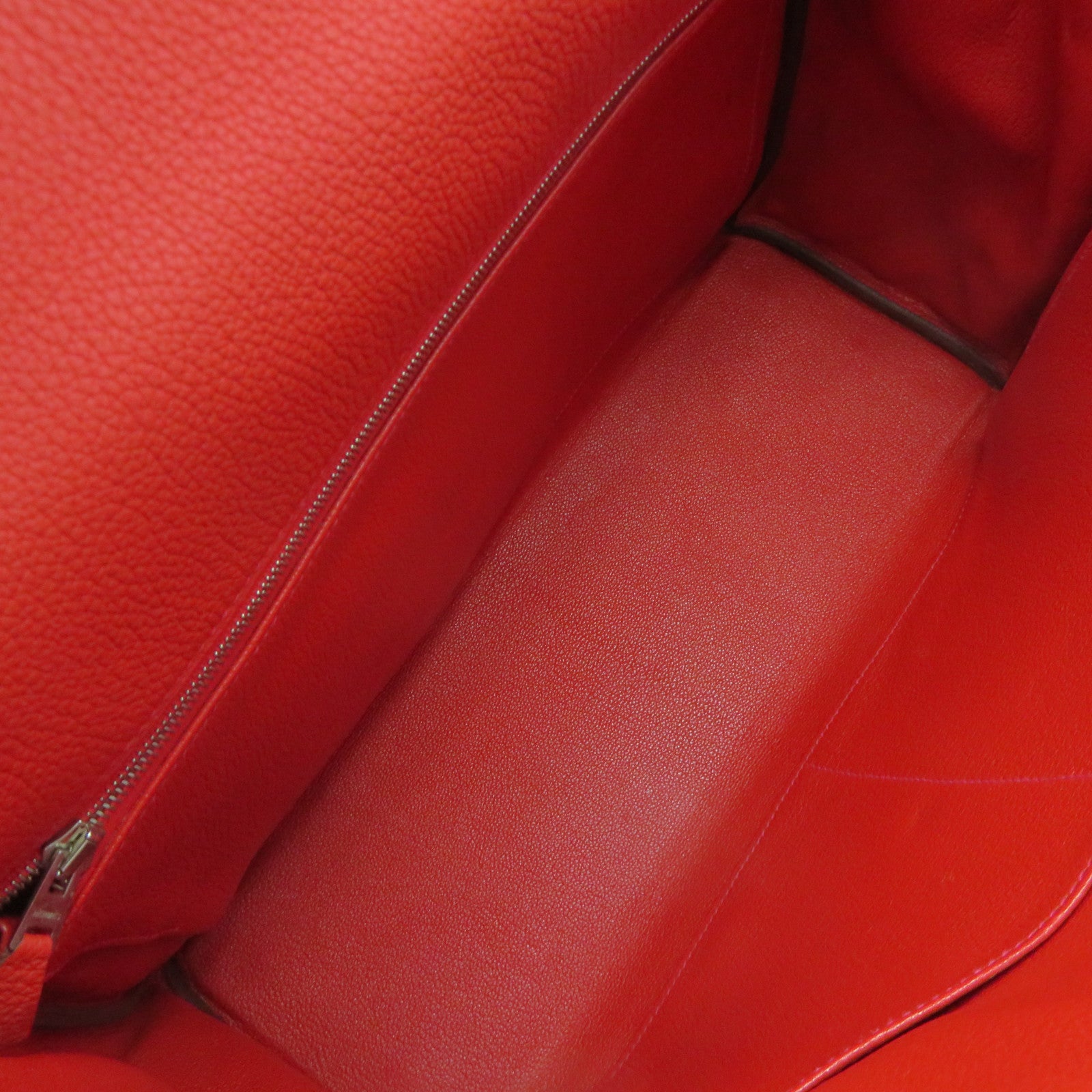 HERMES 【激減優惠】Togo皮革Kelly 35 2Way Shoulder Bag銀扣手挽肩背兩用袋Rouge Casaque紅色
