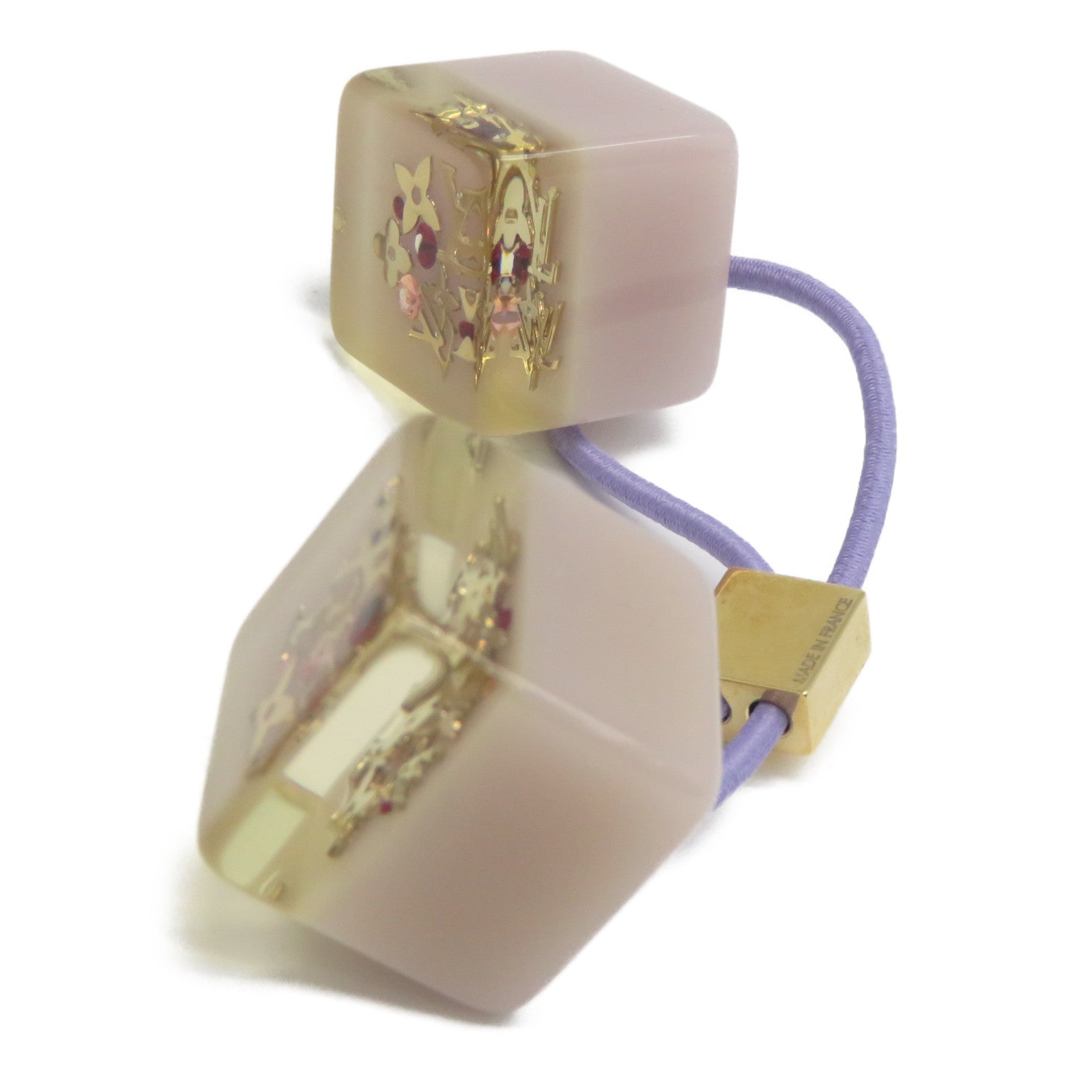 LOUIS VUITTON 【激減優惠】PVC Hair Cube金扣髮圈淺紫色