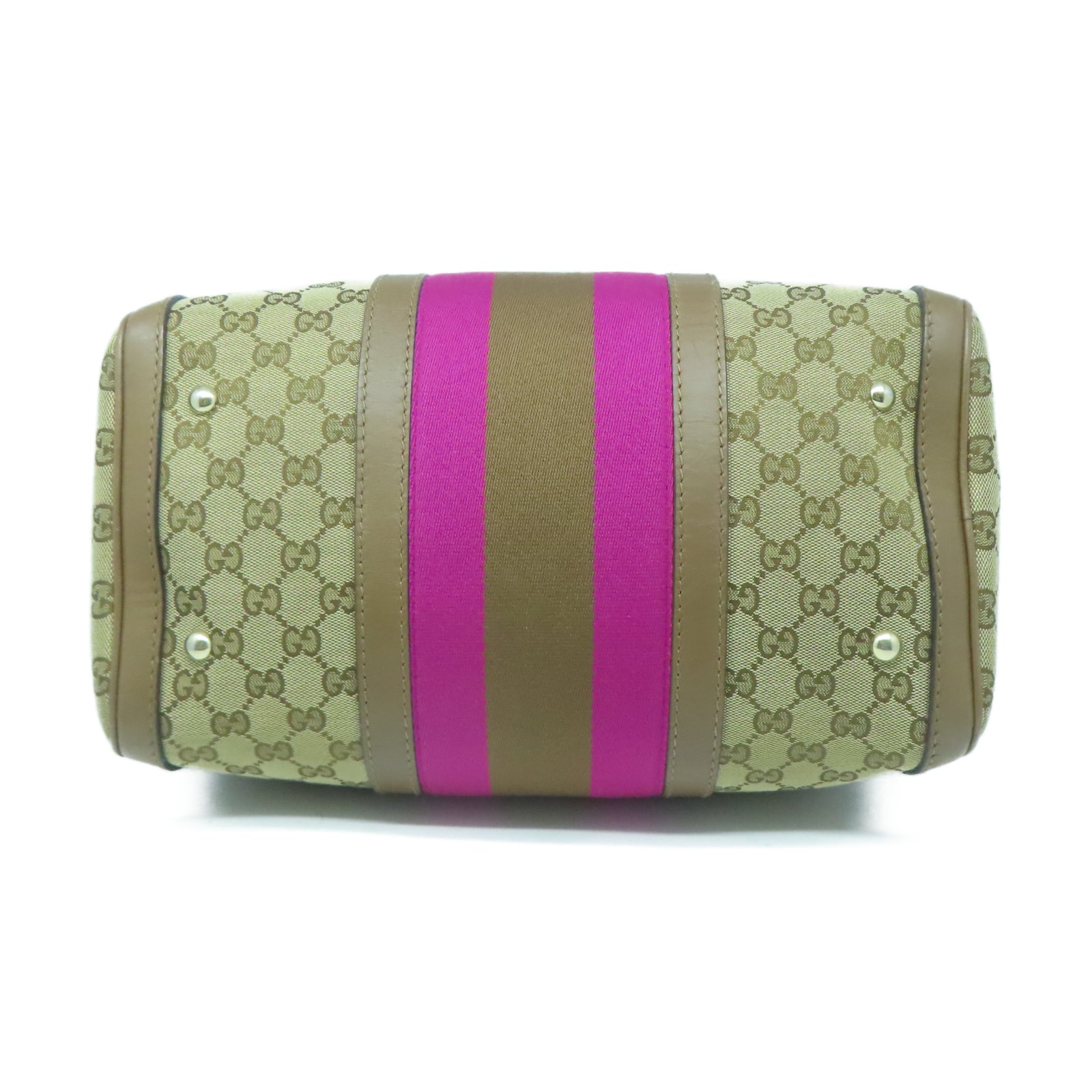 GUCCI 帆布2 Way Shoulder金扣手挽肩背兩用袋啡色