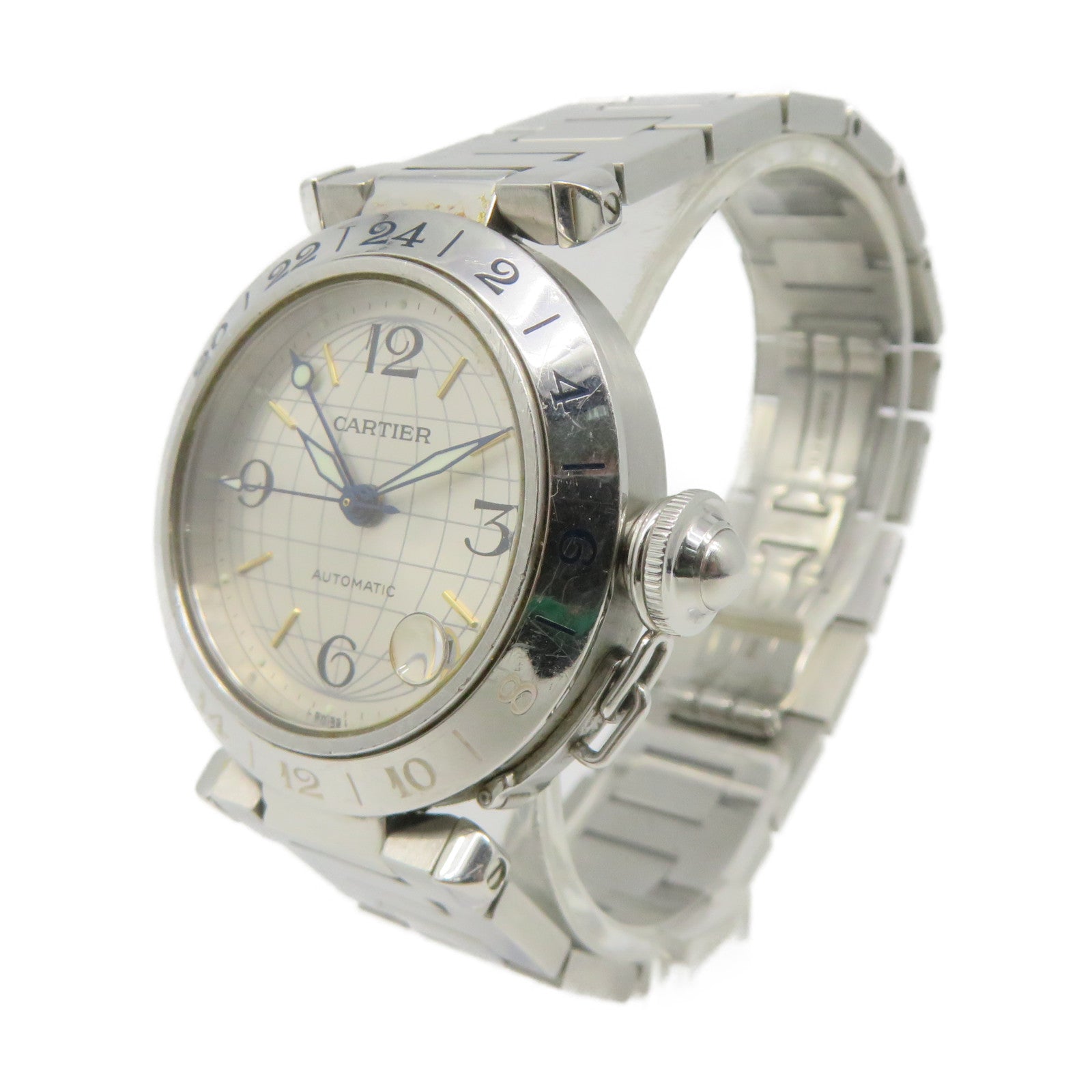 CARTIER Pasha C Watch不鏽鋼自動機芯手錶貝殼色