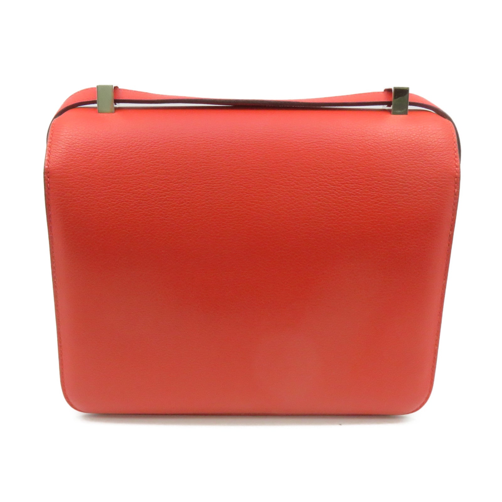 HERMES 【激减优惠】Swift皮革Constance 24 Shoulder Bag银扣肩背袋红色