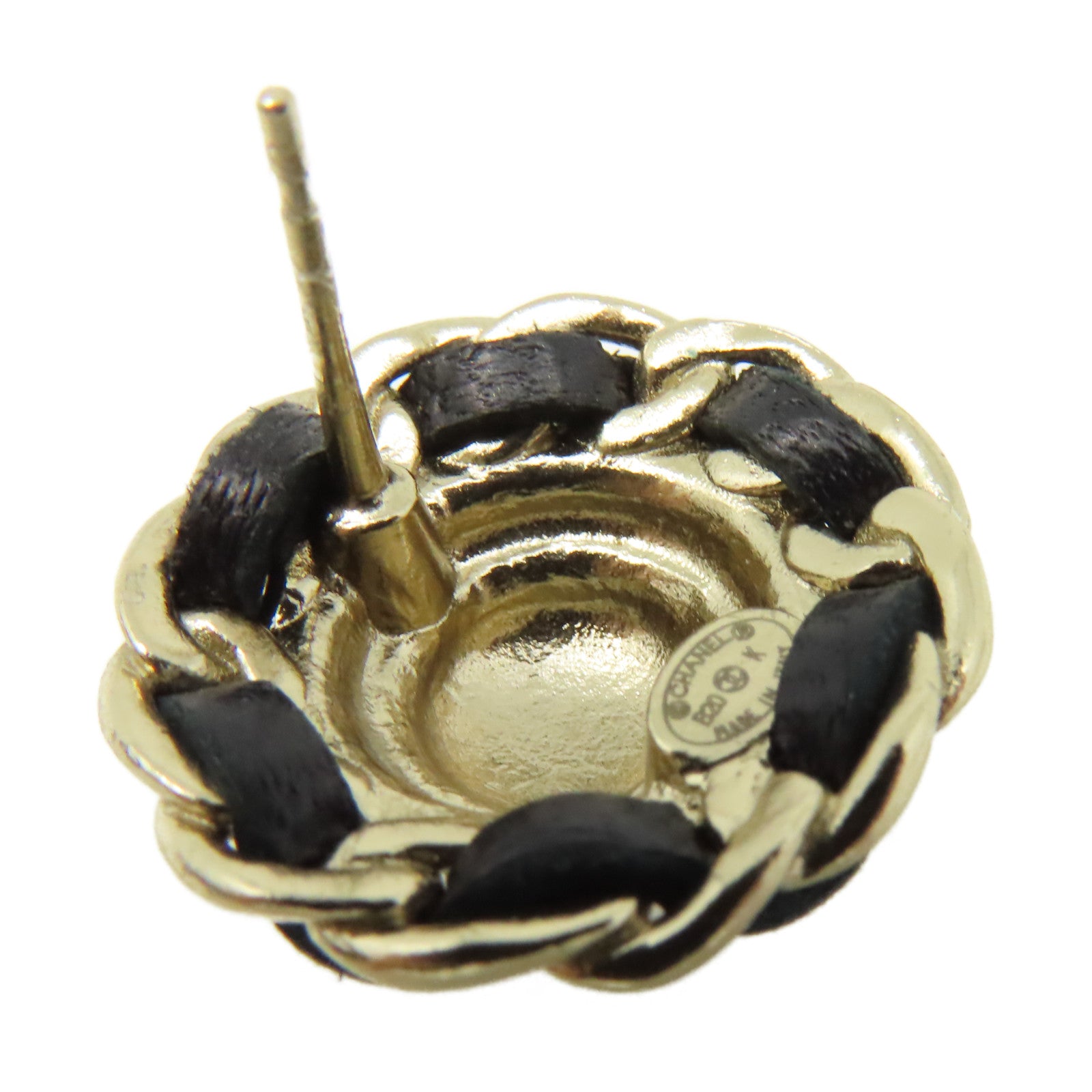 CHANEL 金屬CC Earrings耳環金色/黑色