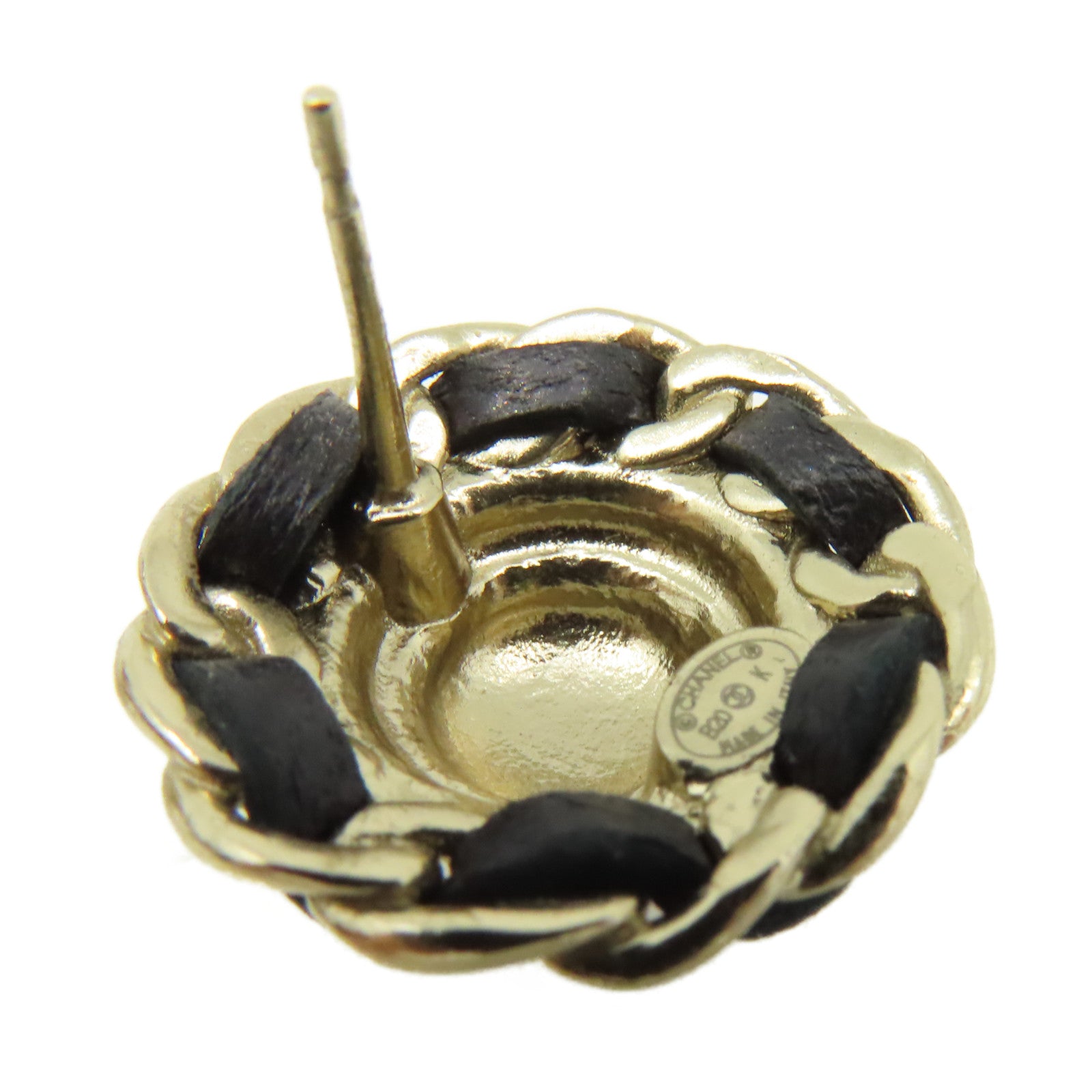 CHANEL 金屬CC Earrings耳環金色/黑色