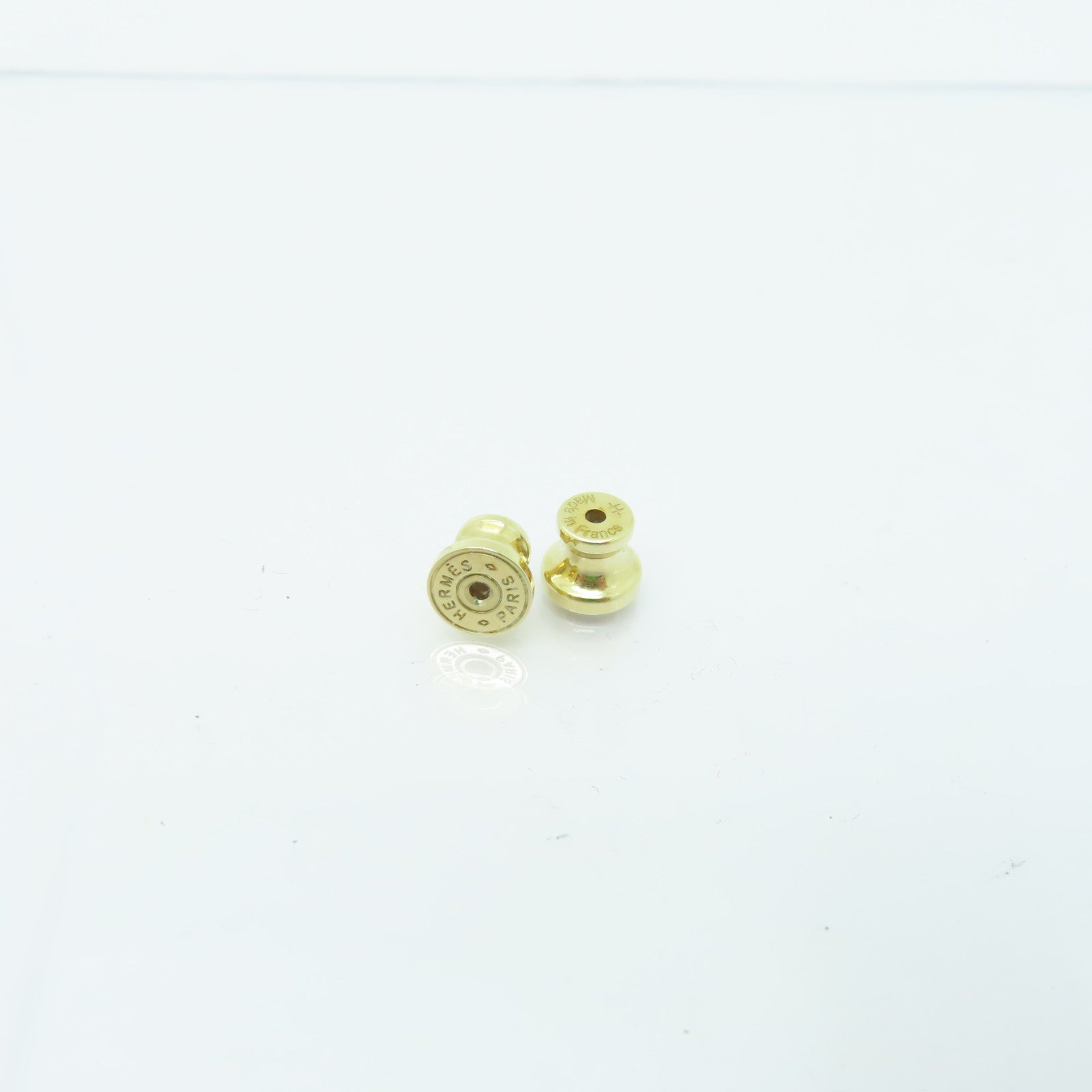 HERMES Horn/金屬Amulette Maroquinier Earring耳環藍色