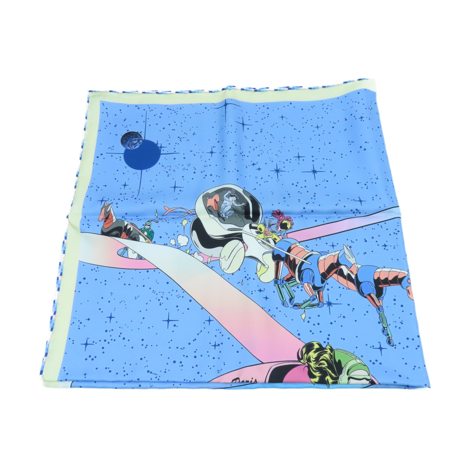 HERMES 【激減優惠】絲質Scarf 90x90絲巾藍色/多色
