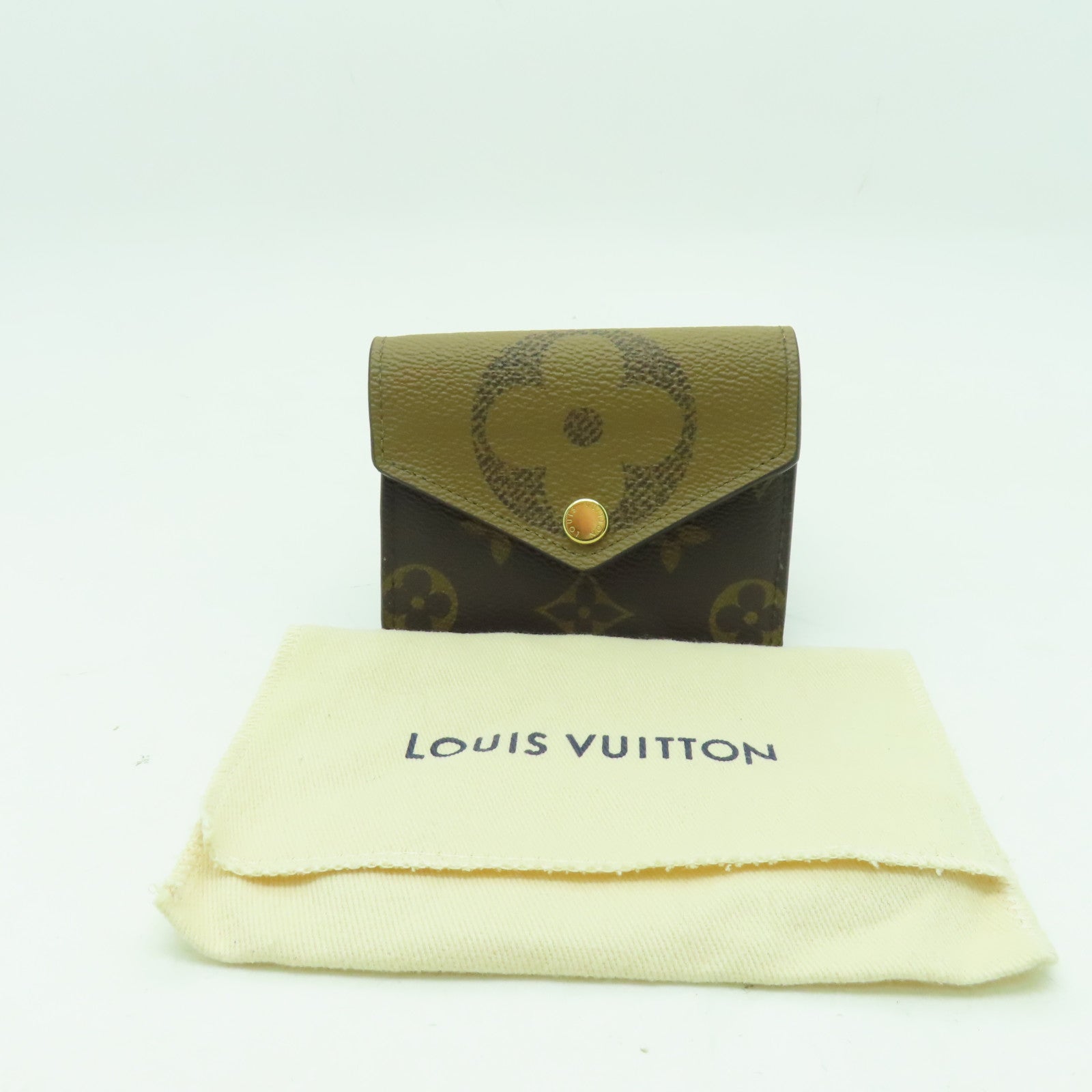 LOUIS VUITTON Monogram Zoe Wallet金扣錢包啡色