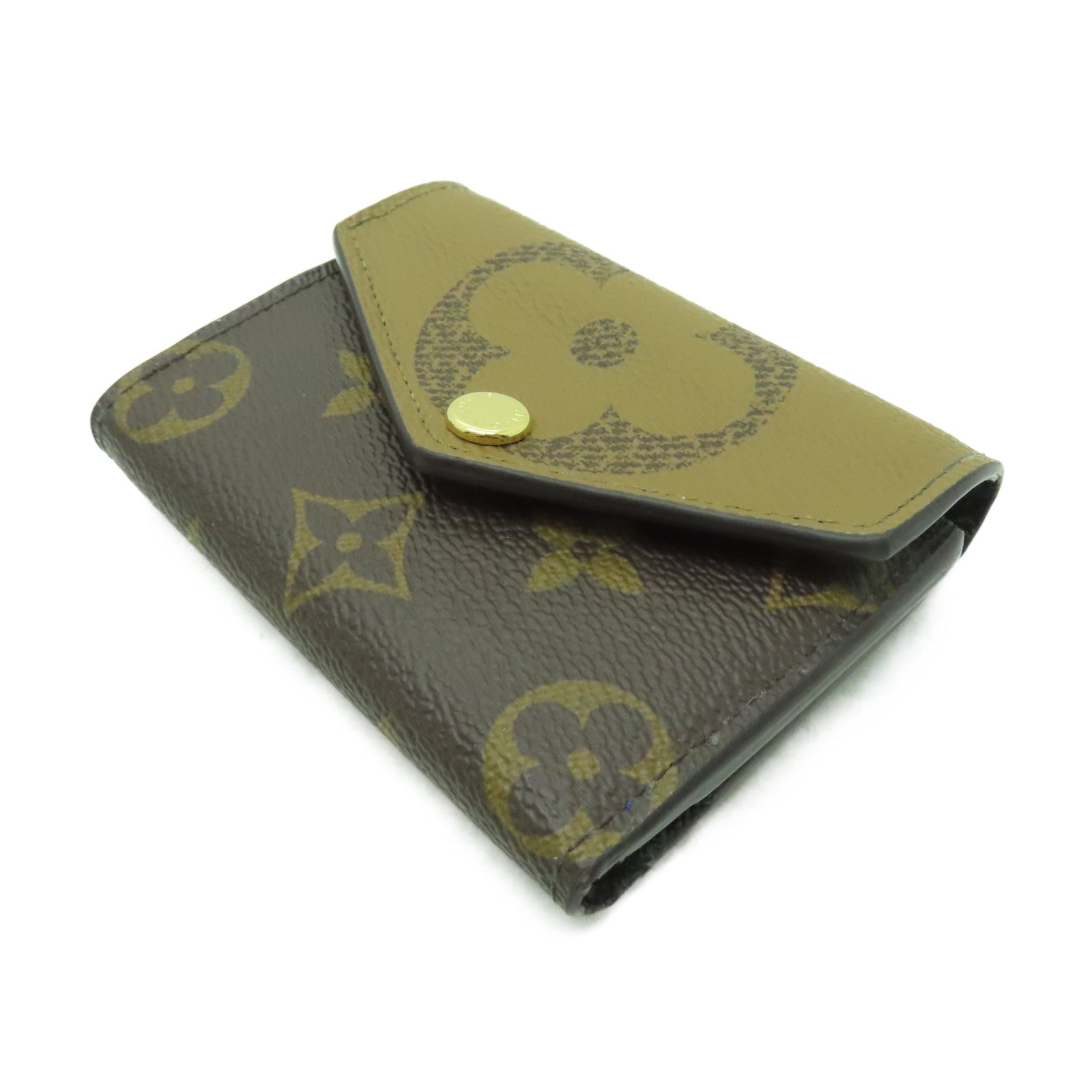 LOUIS VUITTON Monogram Zoe Wallet金扣錢包啡色