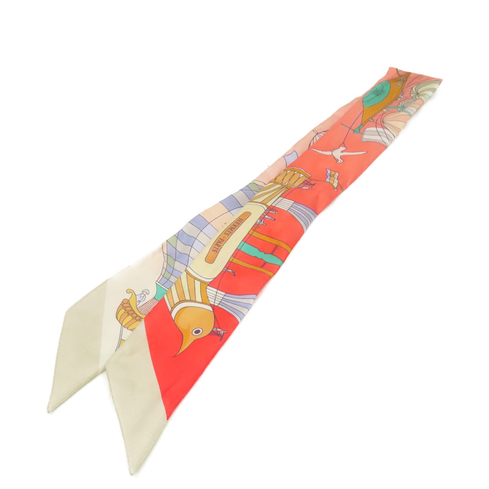 HERMES 絲質Twilly Scarf絲巾粉紅色/桃紅色/灰色/彩色