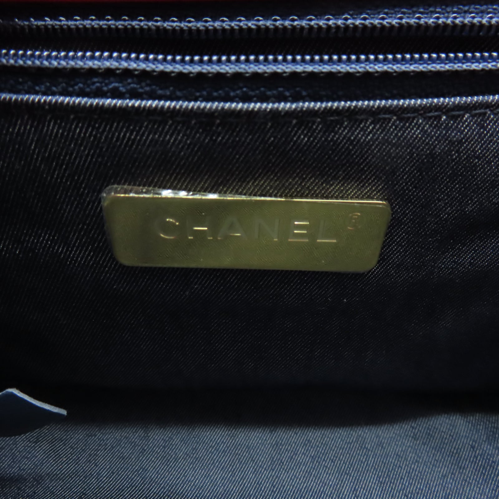 CHANEL 羊皮皮革Chain Shoulder金扣鏈帶肩背袋紅色