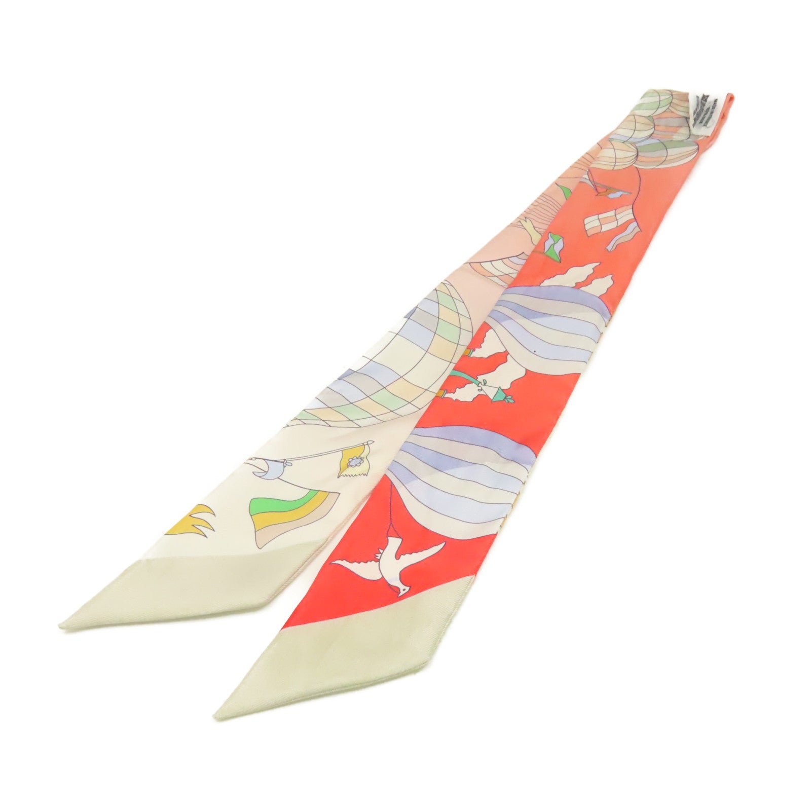 HERMES 絲質Twilly Scarf絲巾粉紅色/桃紅色/灰色/彩色