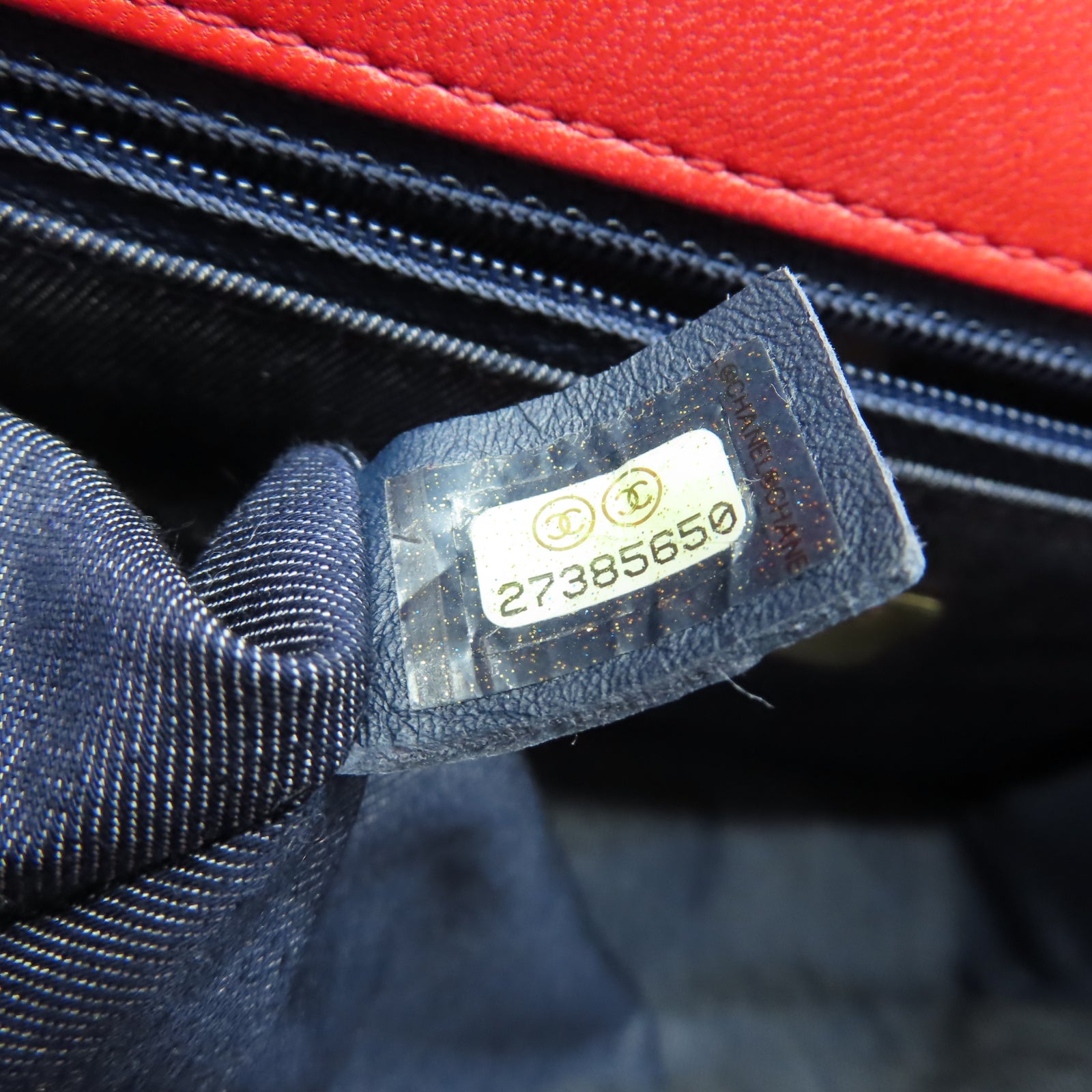 CHANEL 羊皮皮革Chain Shoulder金扣鏈帶肩背袋紅色
