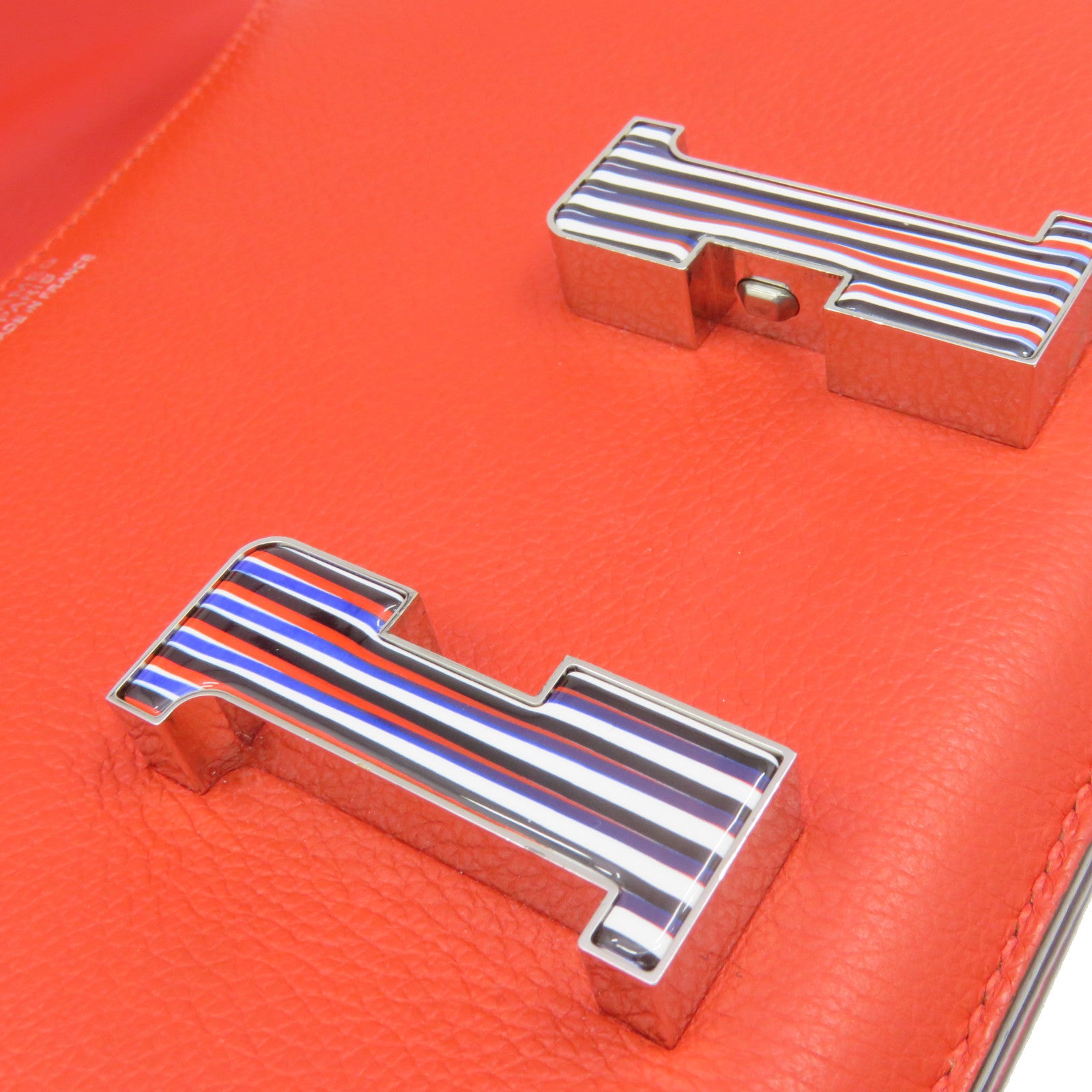 HERMES 【激减优惠】Swift皮革Constance 24 Shoulder Bag银扣肩背袋红色
