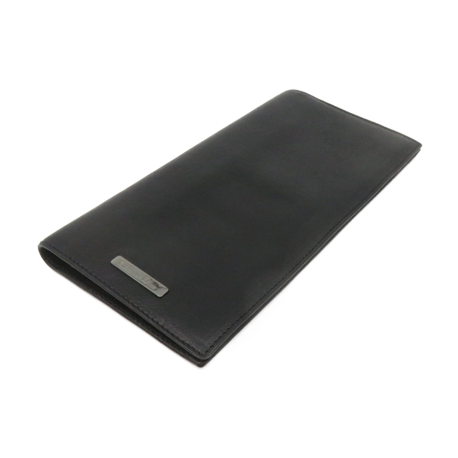 Dior sheepskin leather Long wallet black