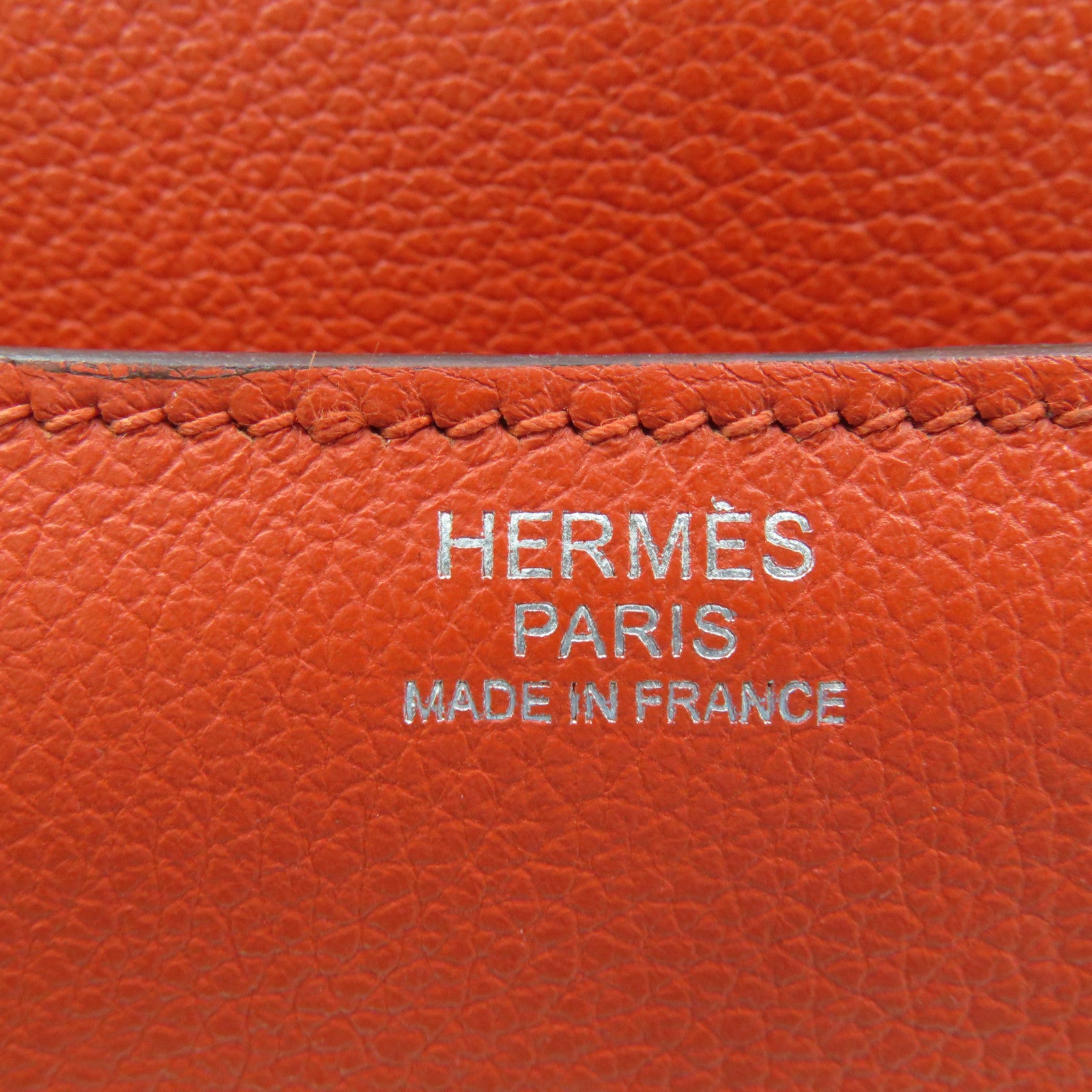 HERMES 【激减优惠】Swift皮革Constance 24 Shoulder Bag银扣肩背袋红色