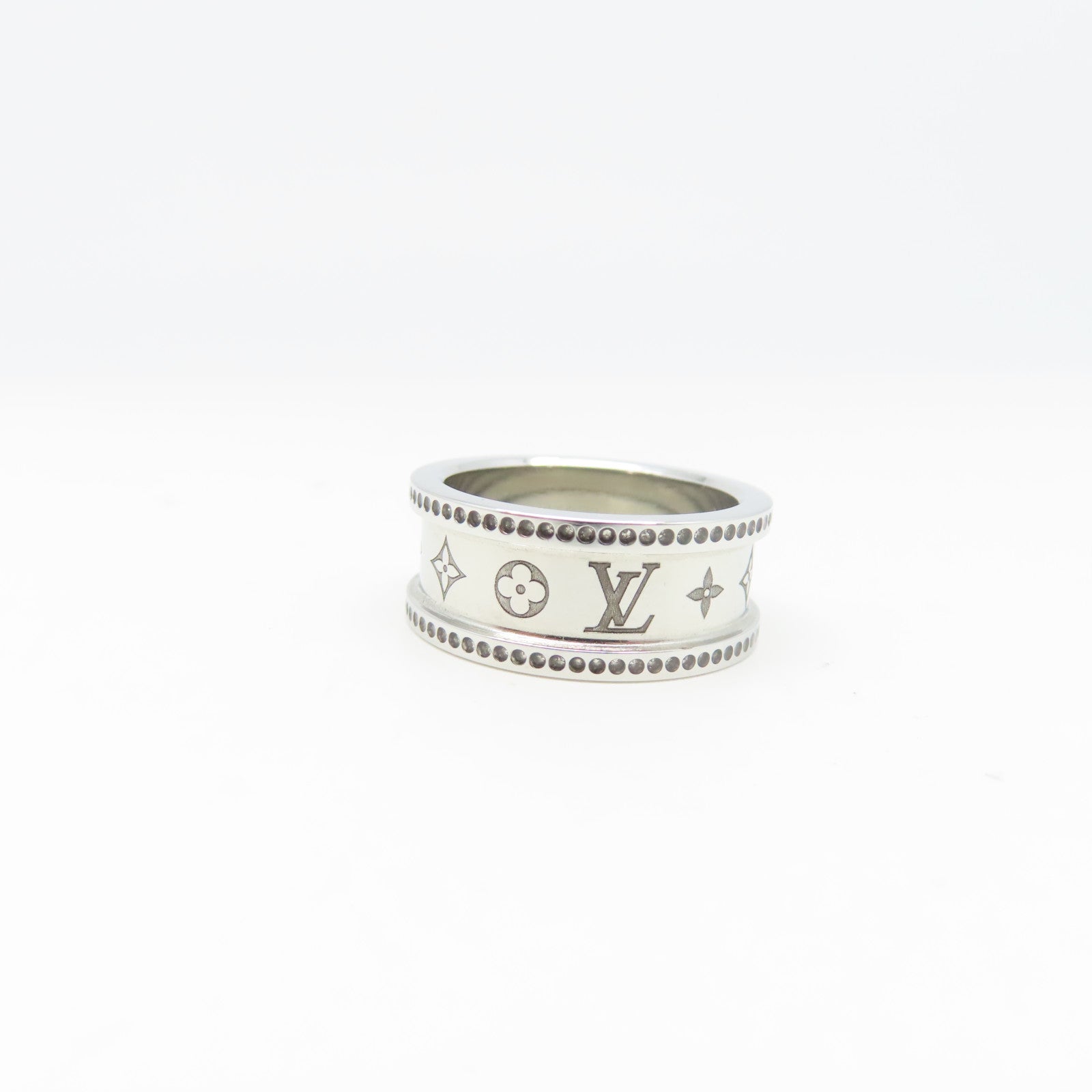LOUIS VUITTON 【激減優惠】金屬Twisted Flower Ring戒指銀色US#10