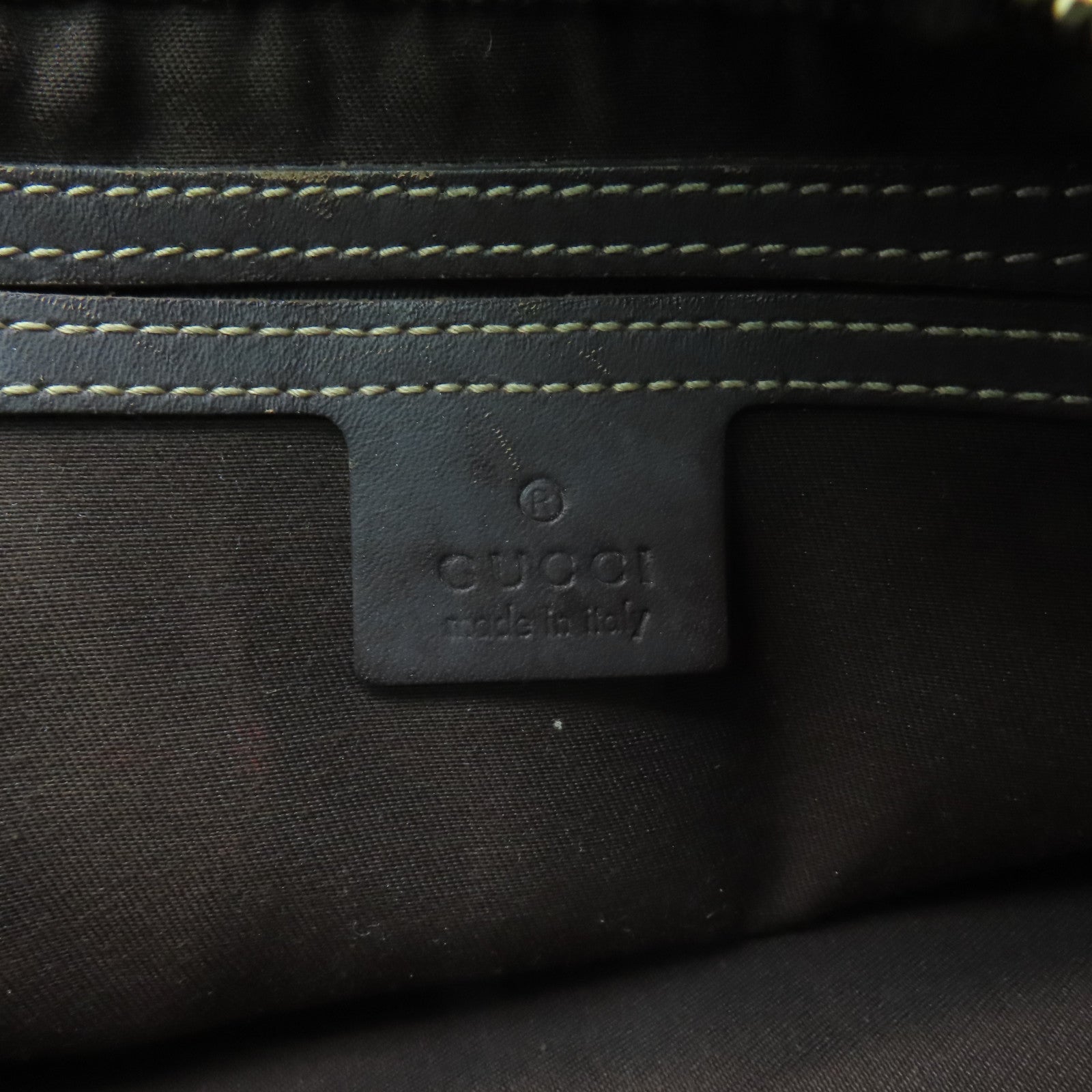 GUCCI 塗層帆布Shoulder Bag金扣肩背袋啡色