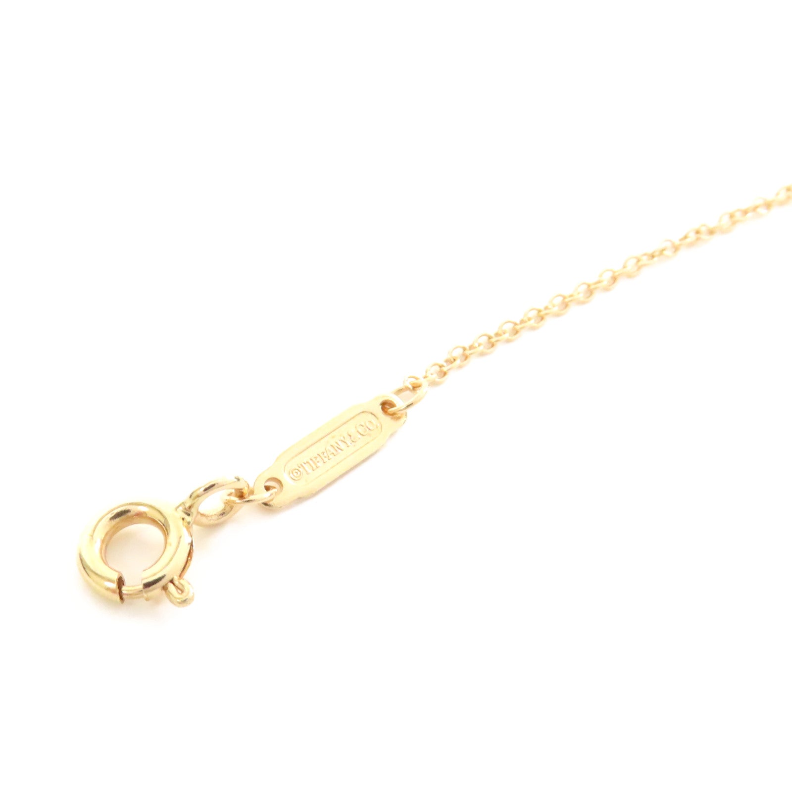 TIFFANY＆CO 18K黃金T Smile Necklace項鍊金色