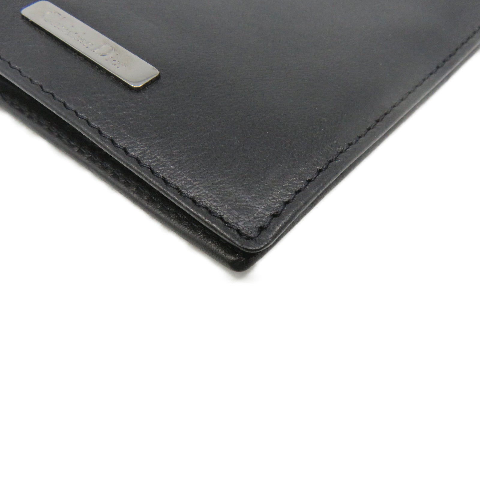 Dior sheepskin leather Long wallet black