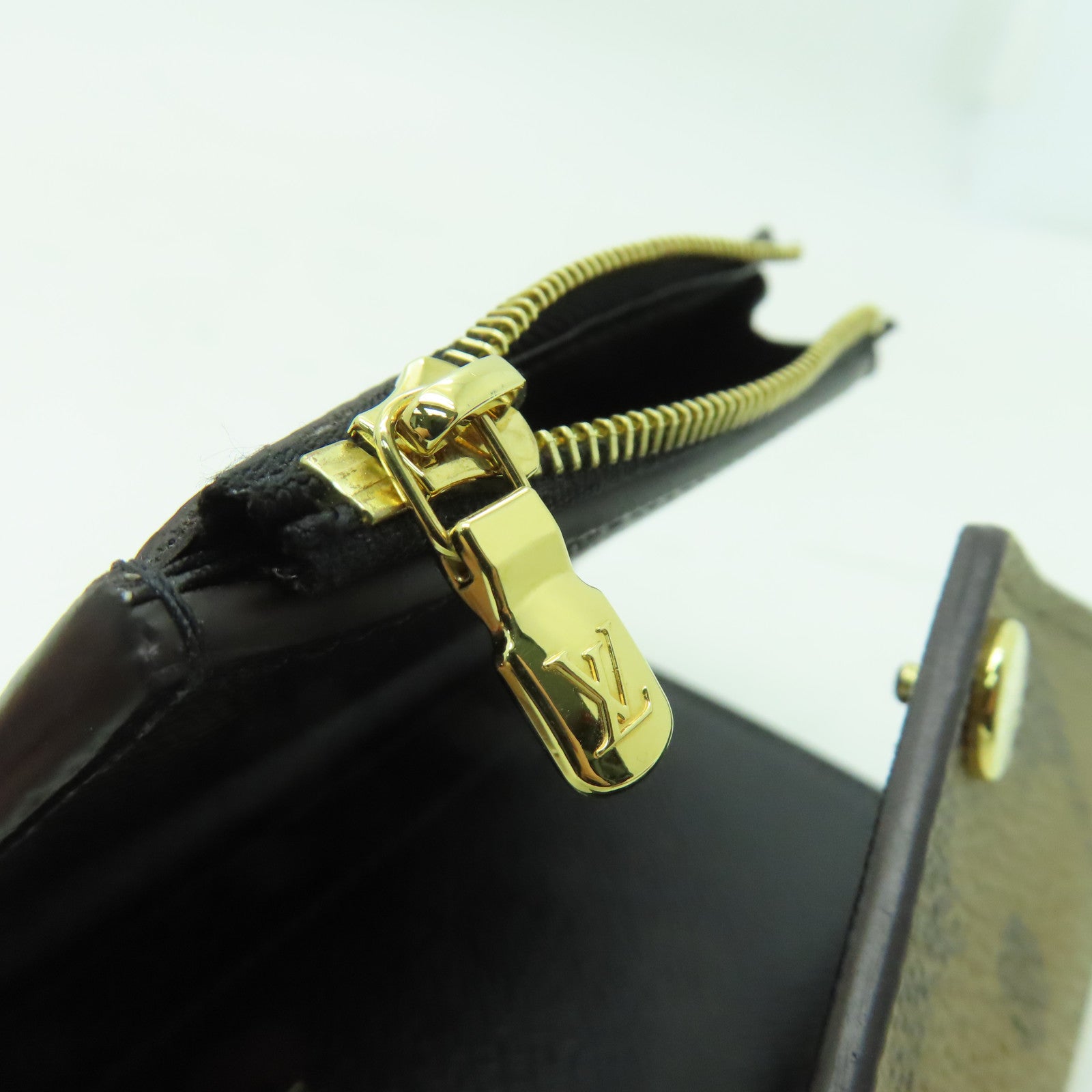 LOUIS VUITTON Monogram Zoe Wallet金扣錢包啡色