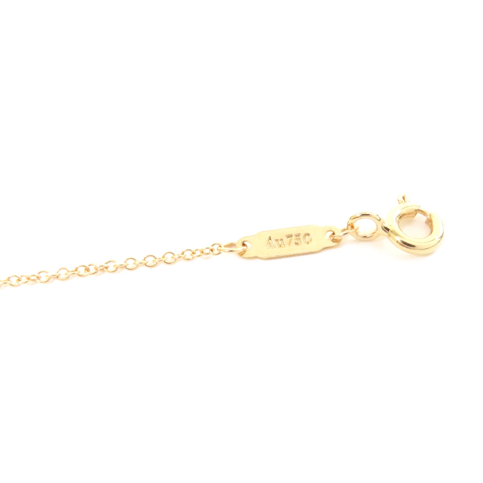 TIFFANY＆CO 18K黃金T Smile Necklace項鍊金色